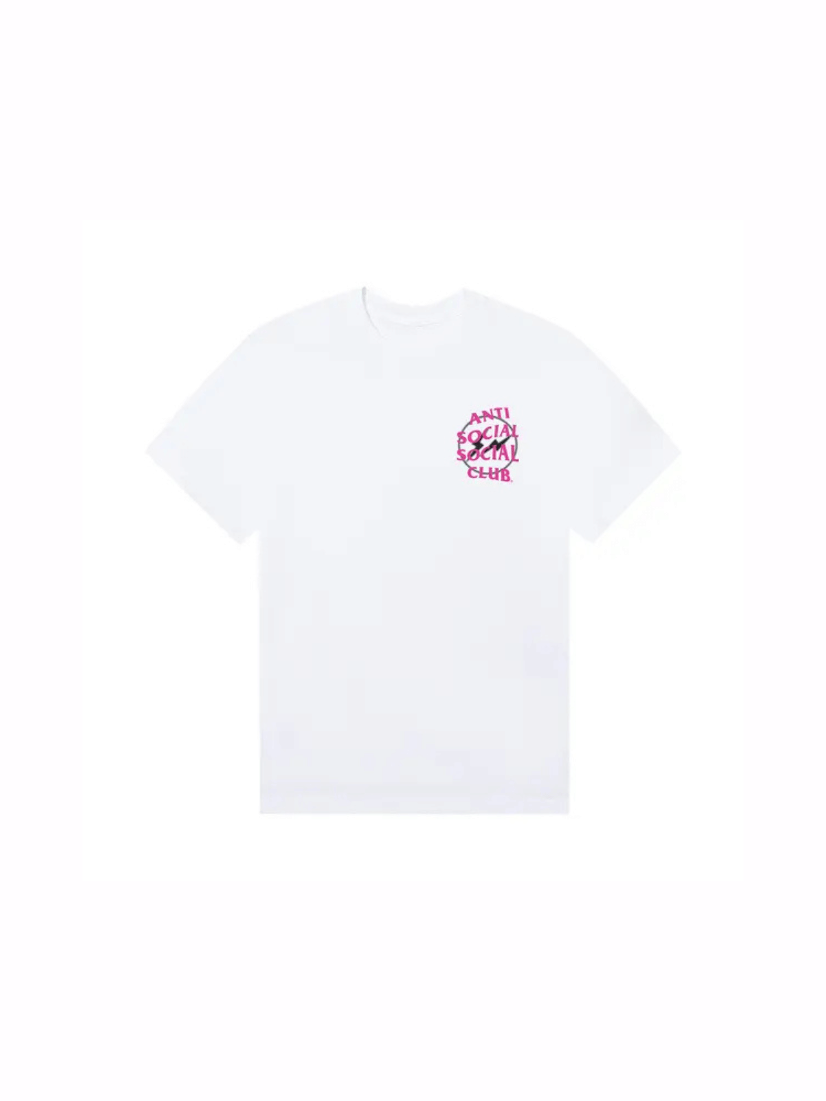 ASSC Anti Social Social Club x Fragment Design Half Tone Logo T-Shirt White and Pink