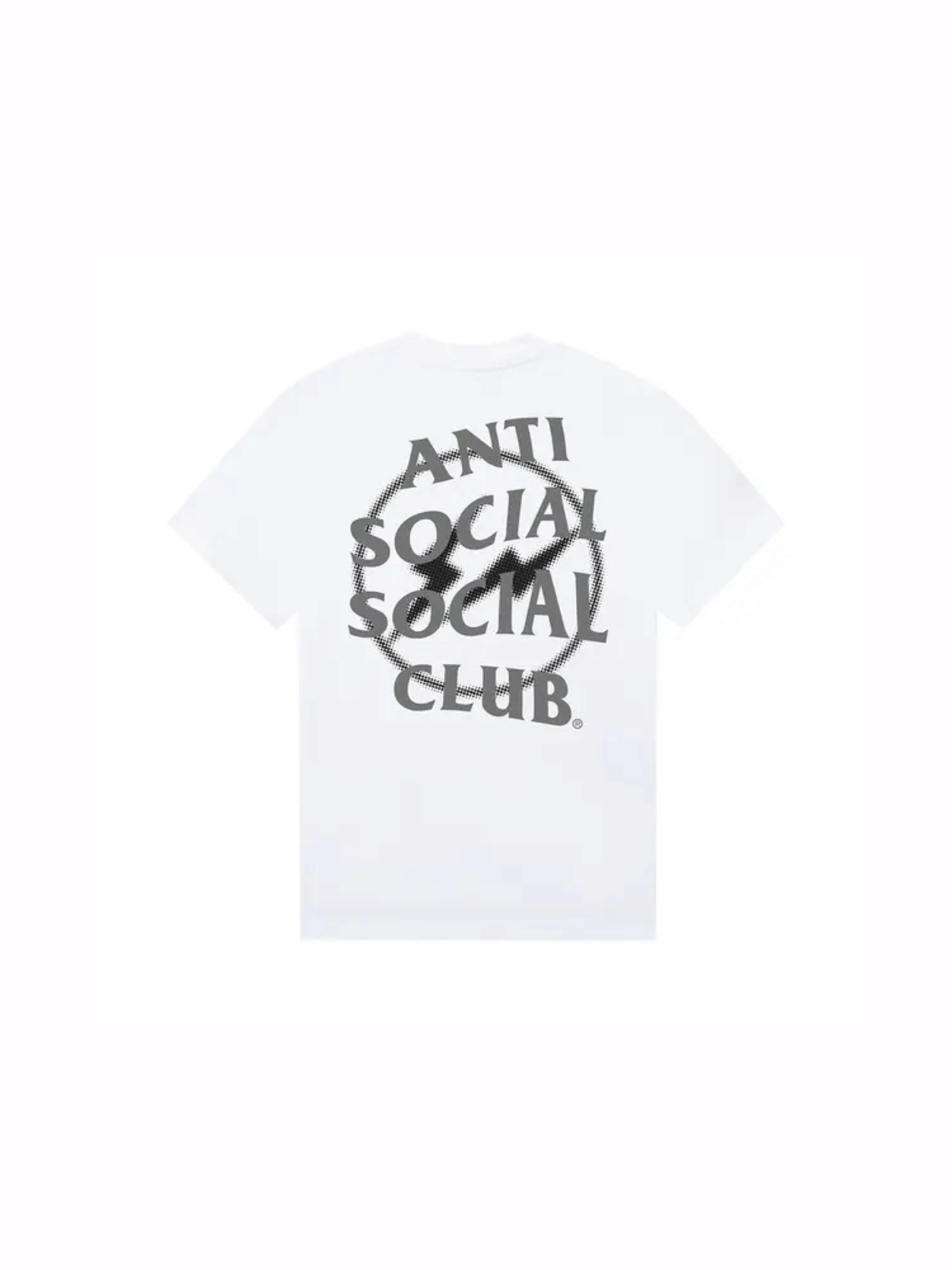 ASSC Anti Social Social Club x Fragment Design Half Tone Logo T-Shirt White and Grey