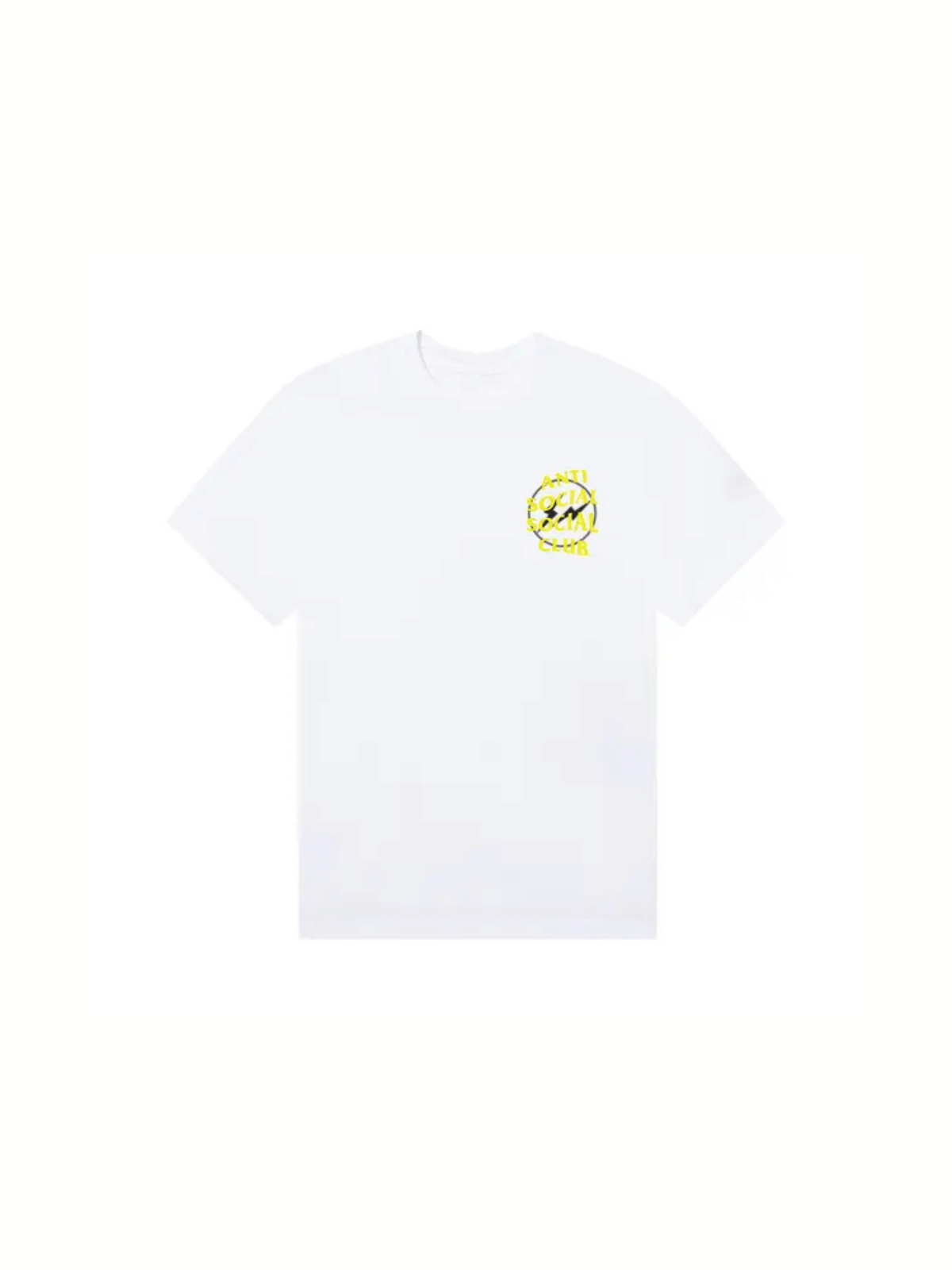 ASSC Anti Social Social Club x Fragment Design Half Tone Logo T-Shirt White and Yellow