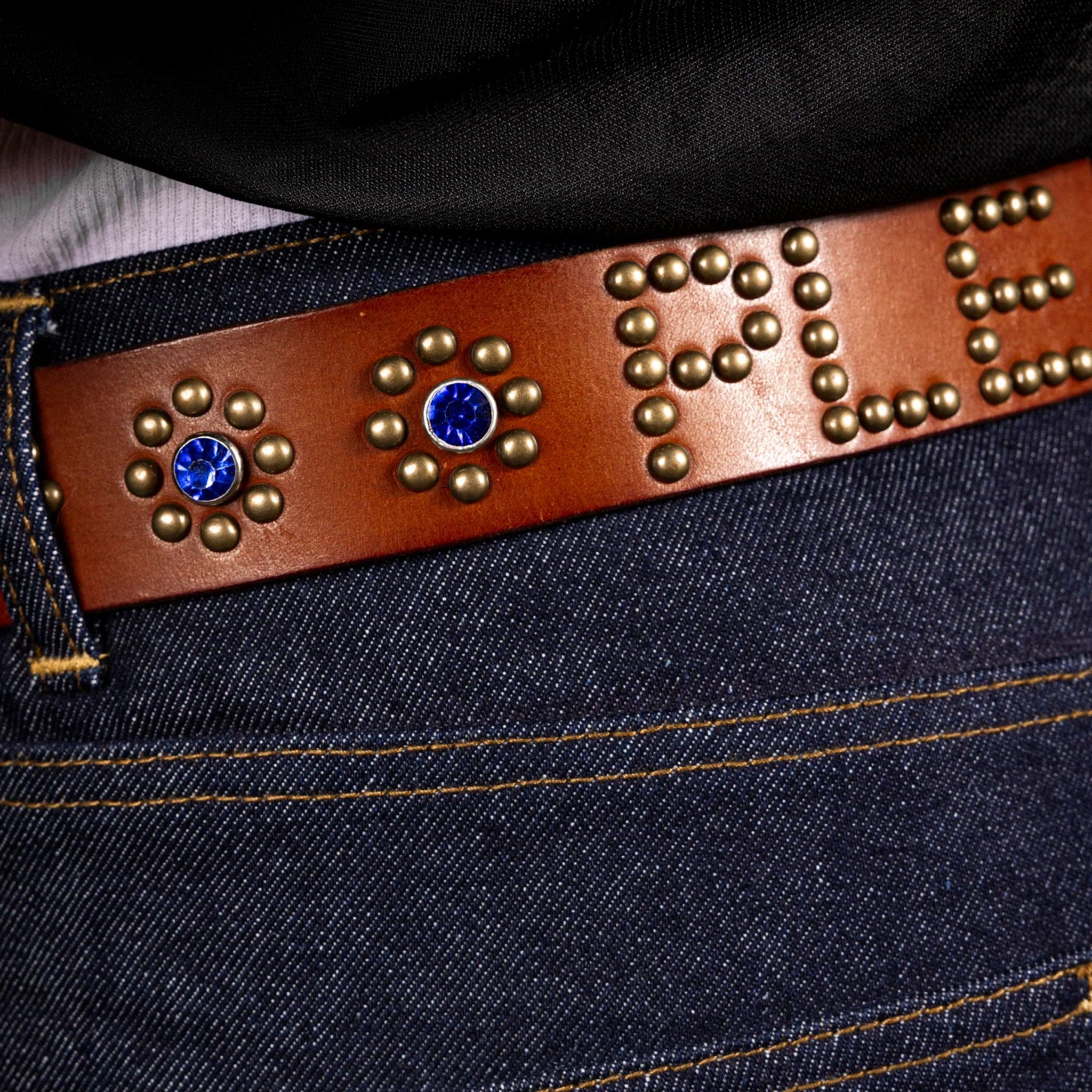 Pleasures STUDDED BELT (Brown)