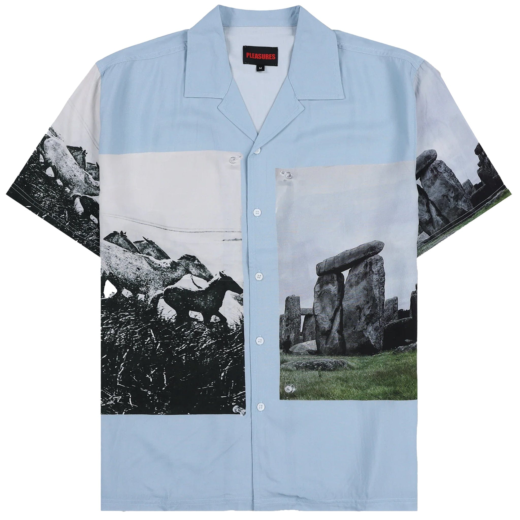Pleasures STONE HORSE BUTTON DOWN (POWDER BLUE)
