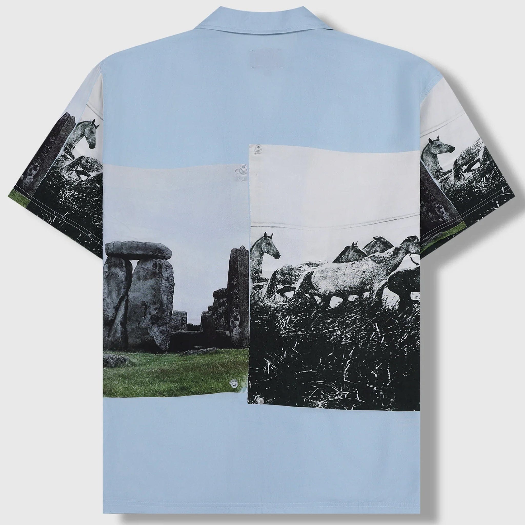 Pleasures STONE HORSE BUTTON DOWN (POWDER BLUE)