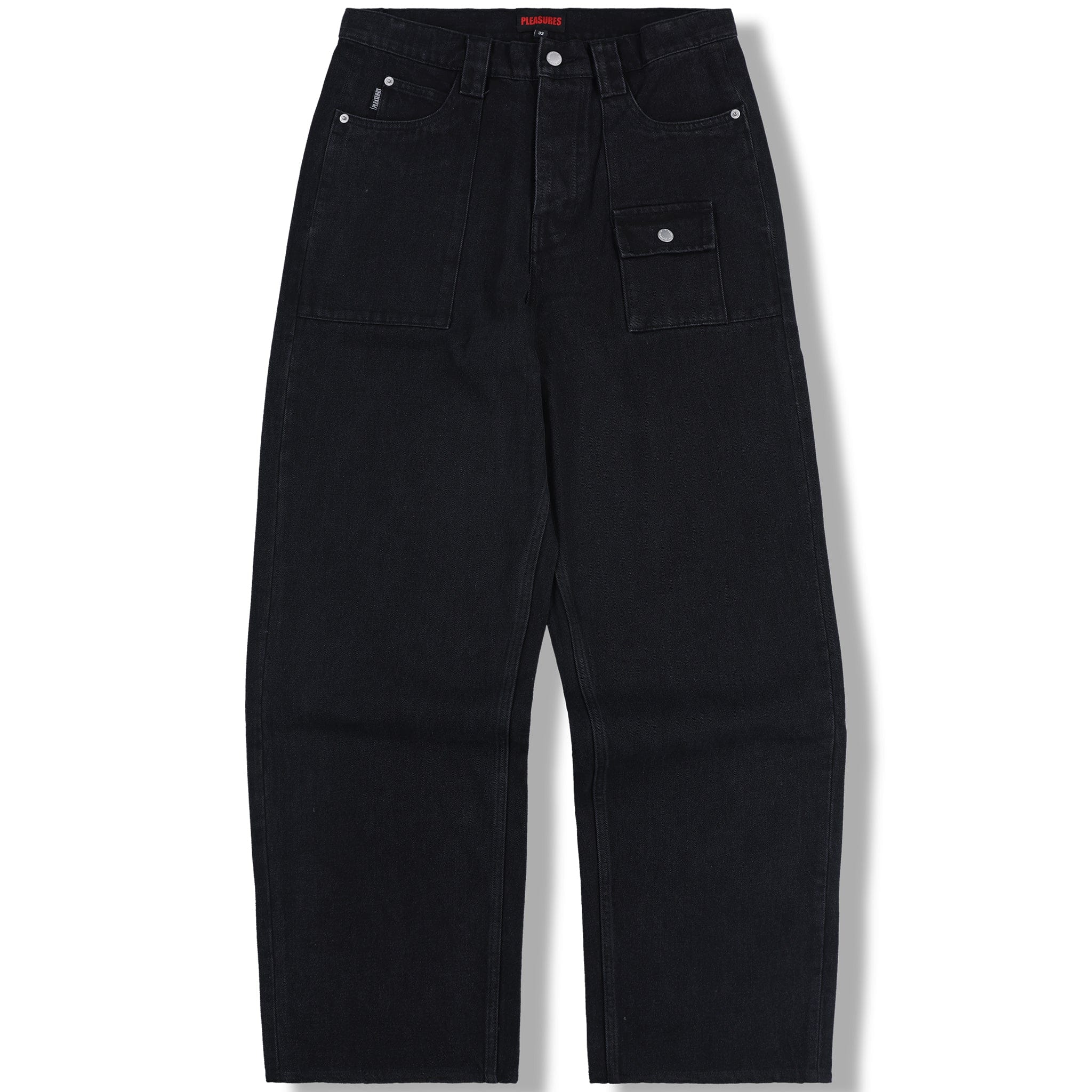 Pleasures GRIND BAGGY JEANS (BLACK)