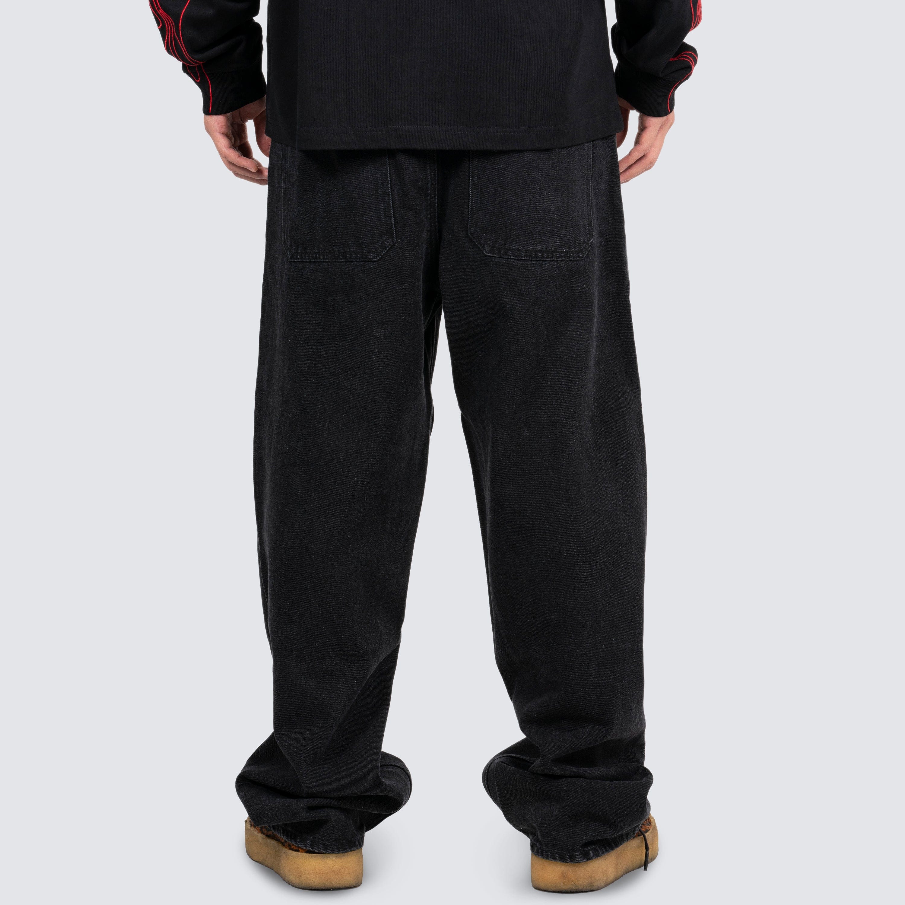 Pleasures GRIND BAGGY JEANS (BLACK)