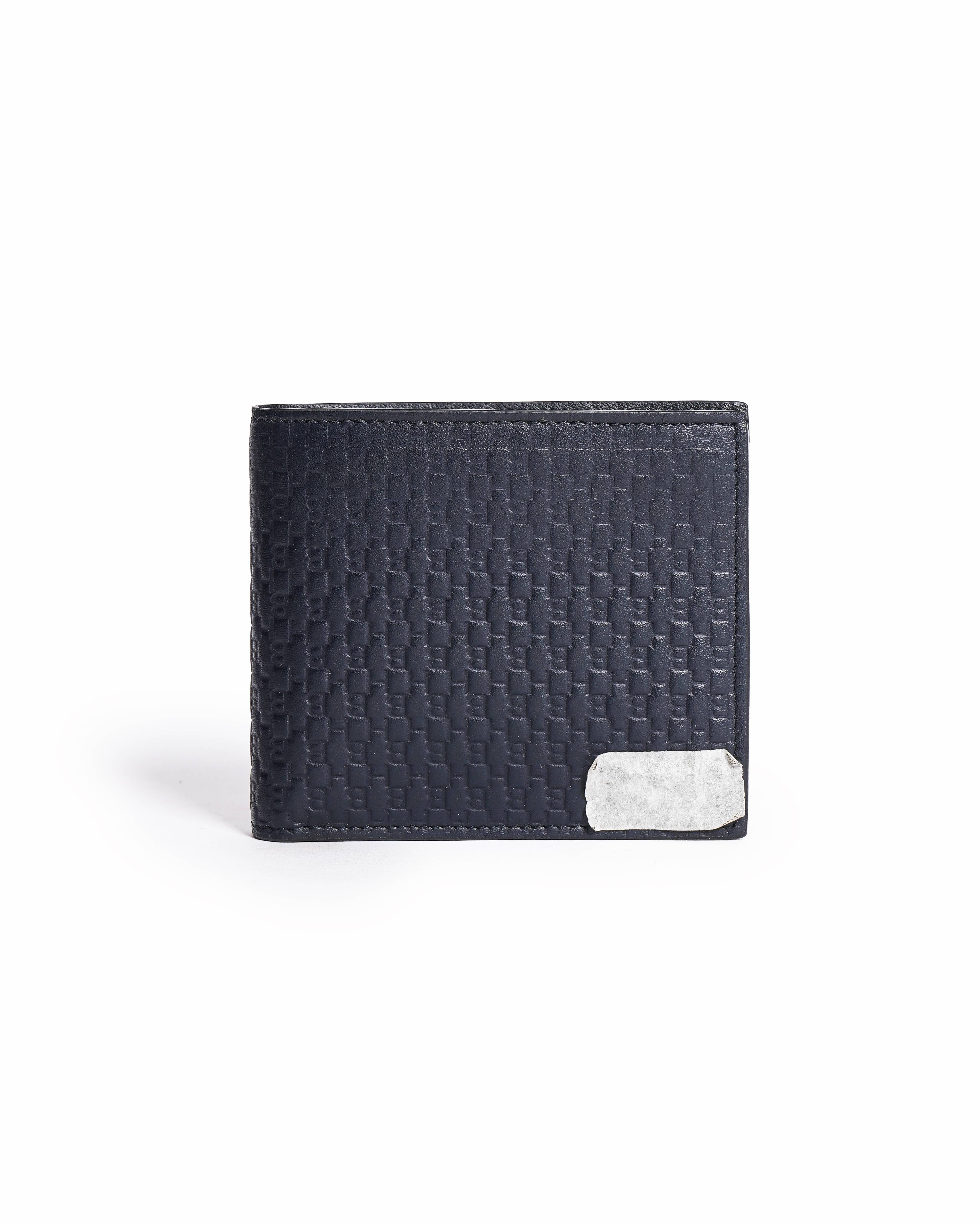Hugo Boss BOSS Black Monogram Embossed Leather Bifold Wallet