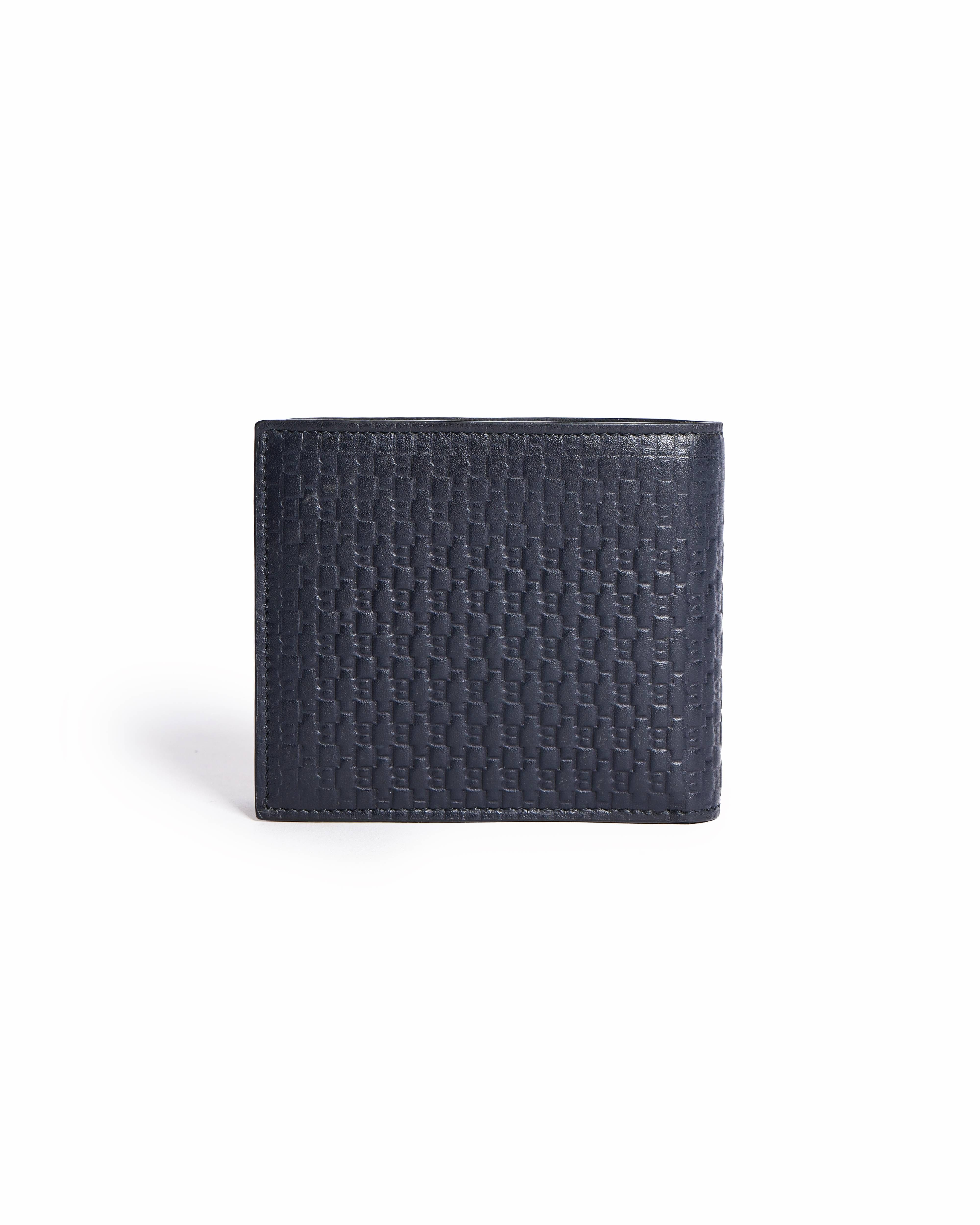 Hugo Boss BOSS Black Monogram Embossed Leather Bifold Wallet