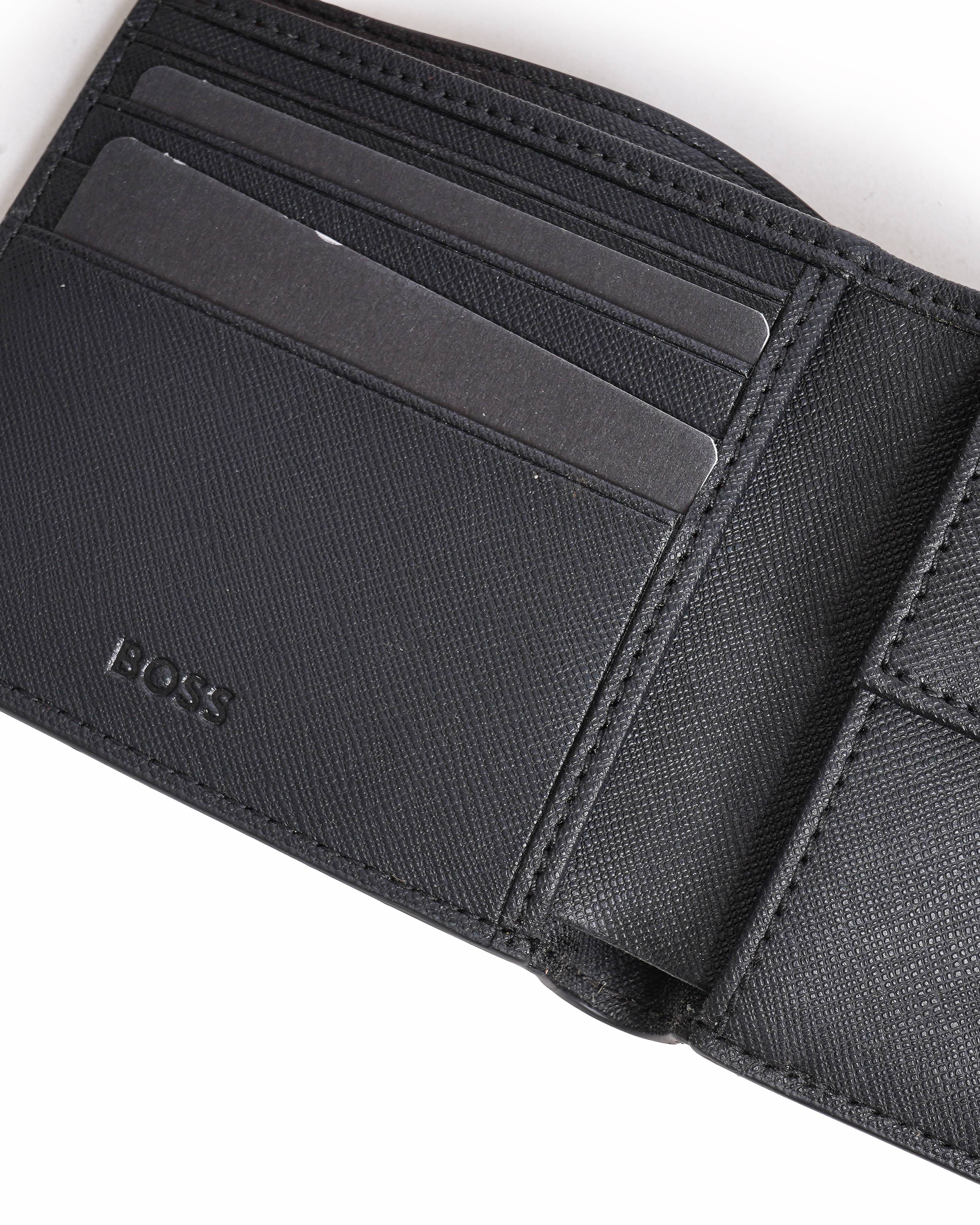 Hugo Boss BOSS Monogrammed Bifold Wallet In Black