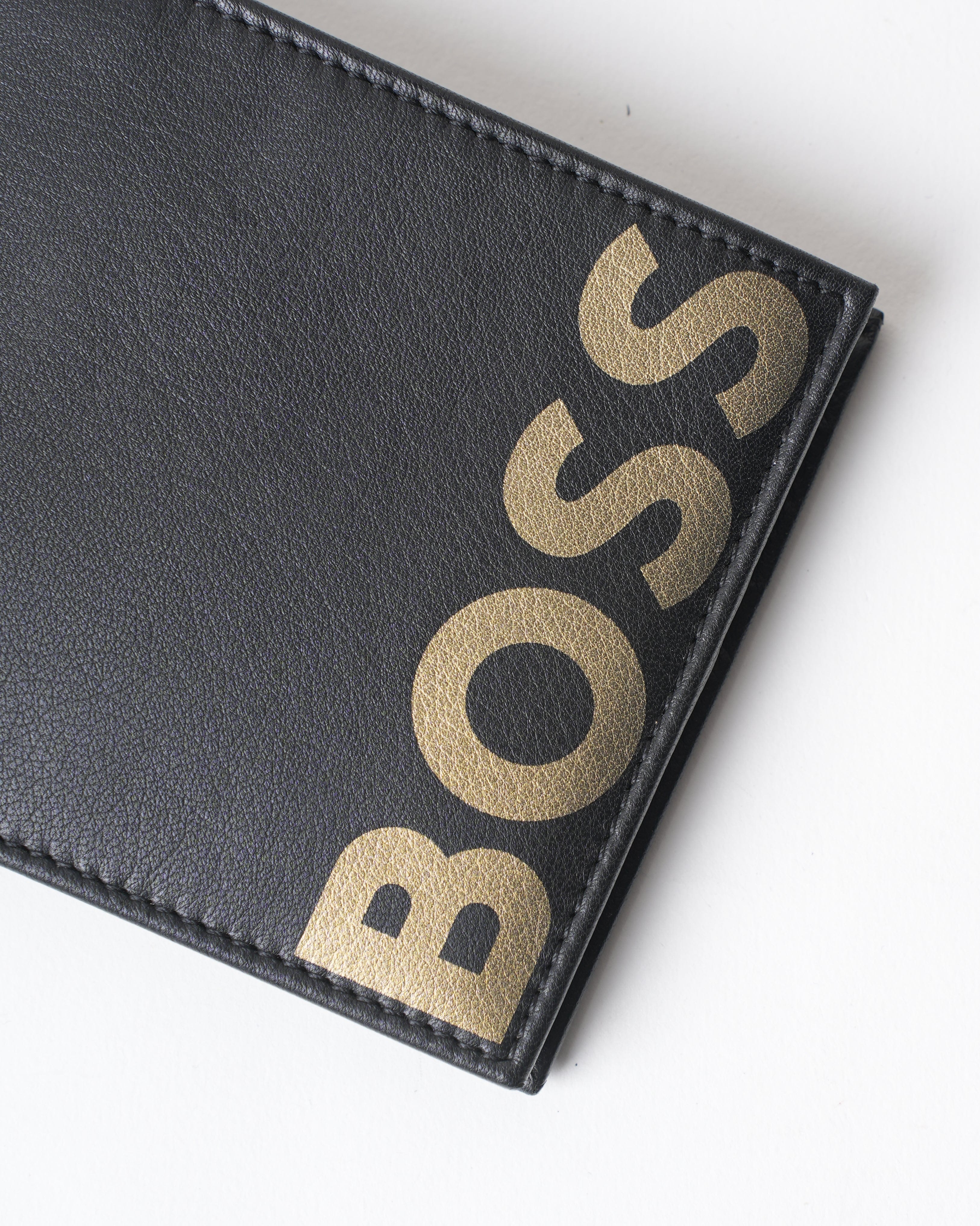 Hugo Boss New Boss Gold Text Wallet