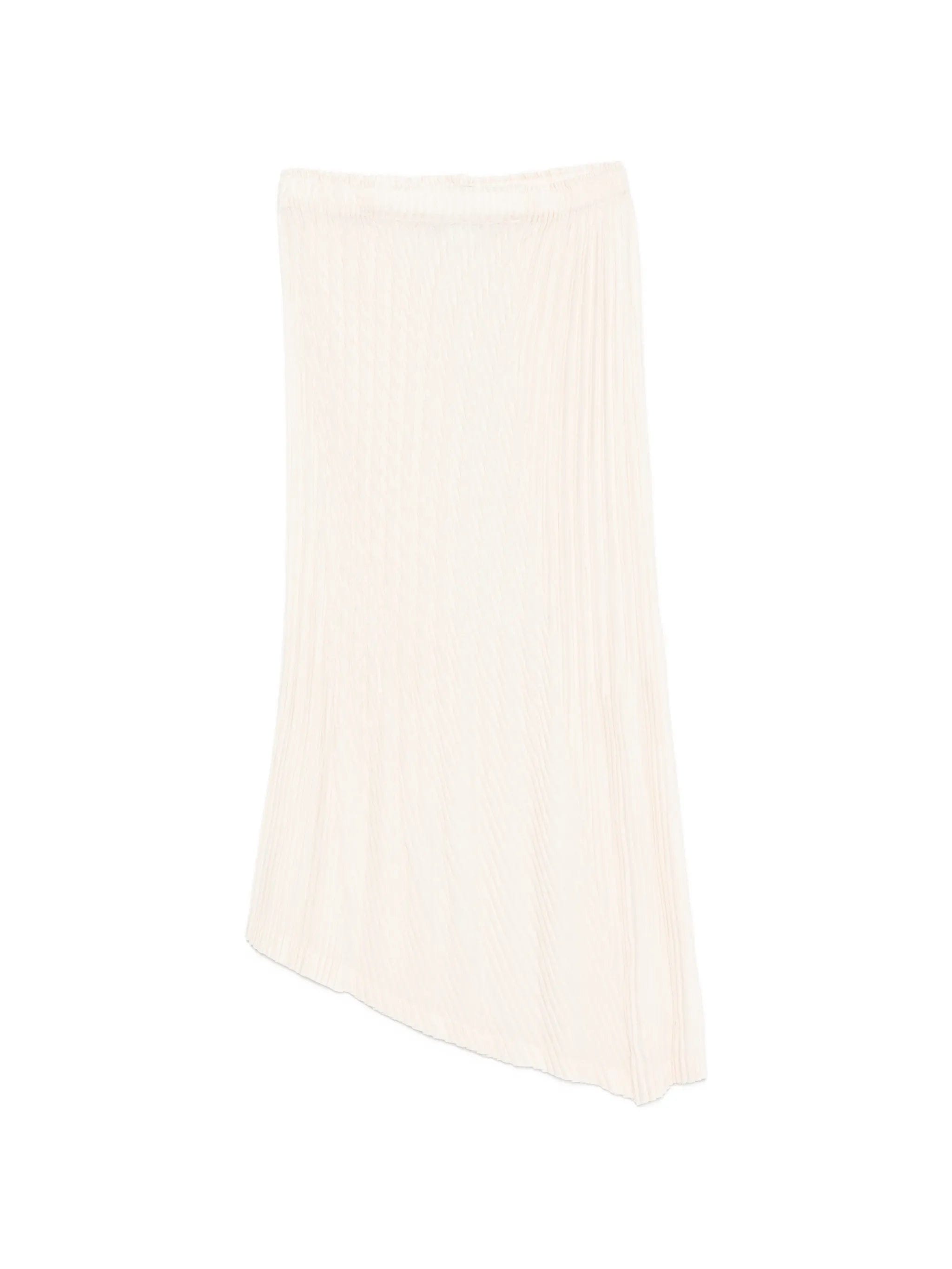 Issey Miyake Unfurling pleats asymmetric midi skirt