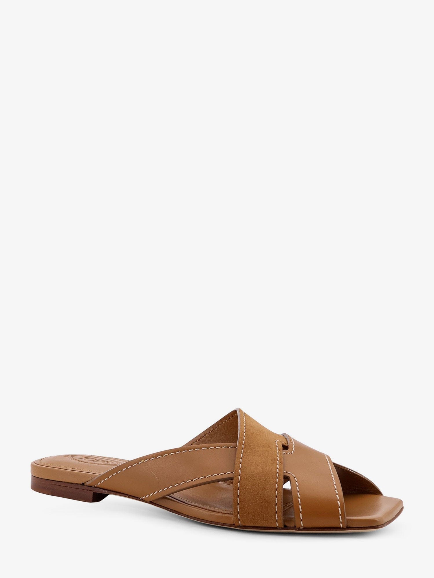 TOD'S Leather sandals with suede detail