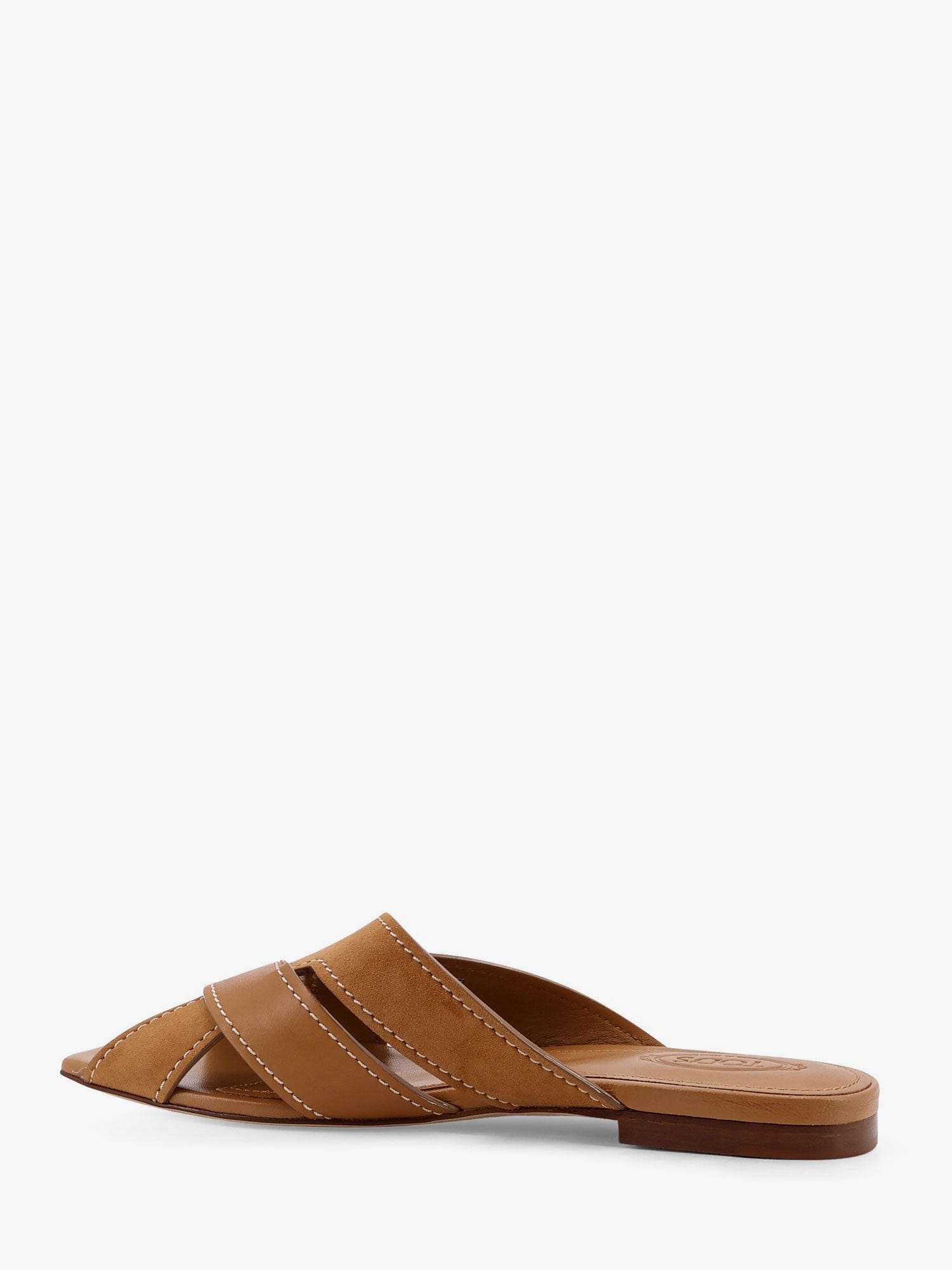 TOD'S Leather sandals with suede detail