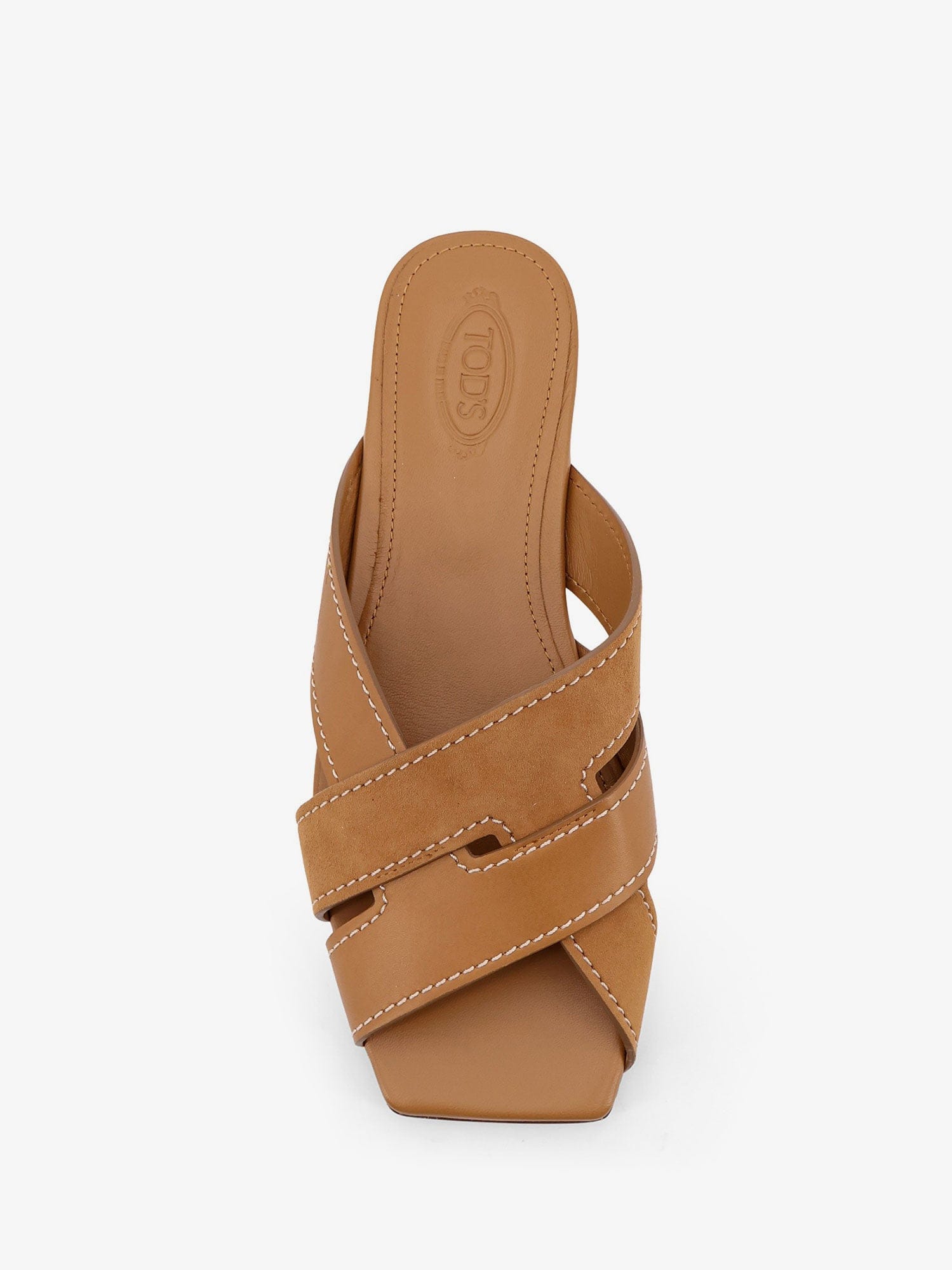 TOD'S Leather sandals with suede detail