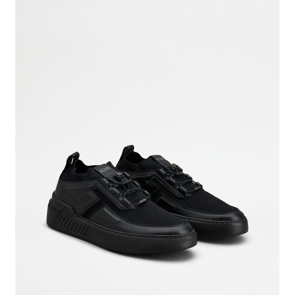 Tod's Tods No_Code x In Leather And Technical Fabric Black Mens