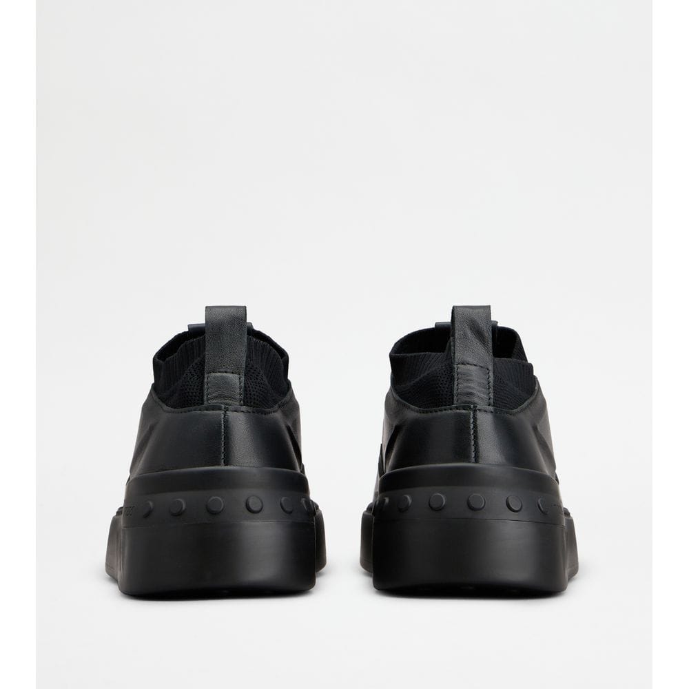 Tod's Tods No_Code x In Leather And Technical Fabric Black Mens