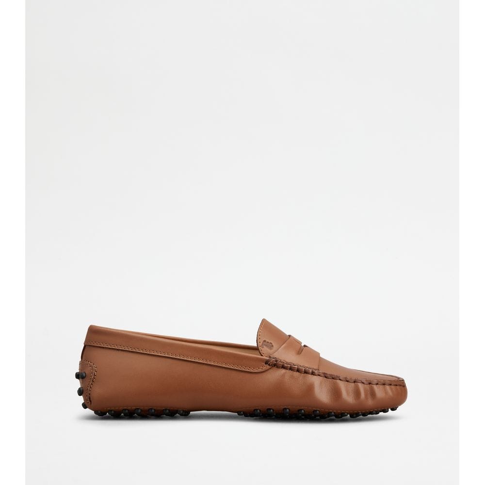 Tod's Tods Gommino Loafers In Leather Brown Womens