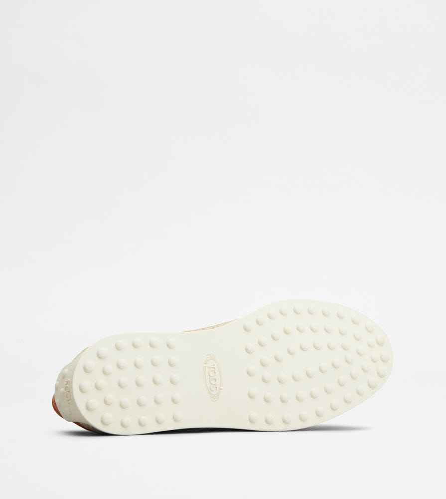 Tod's Tods Loafers In Suede Orange Womens