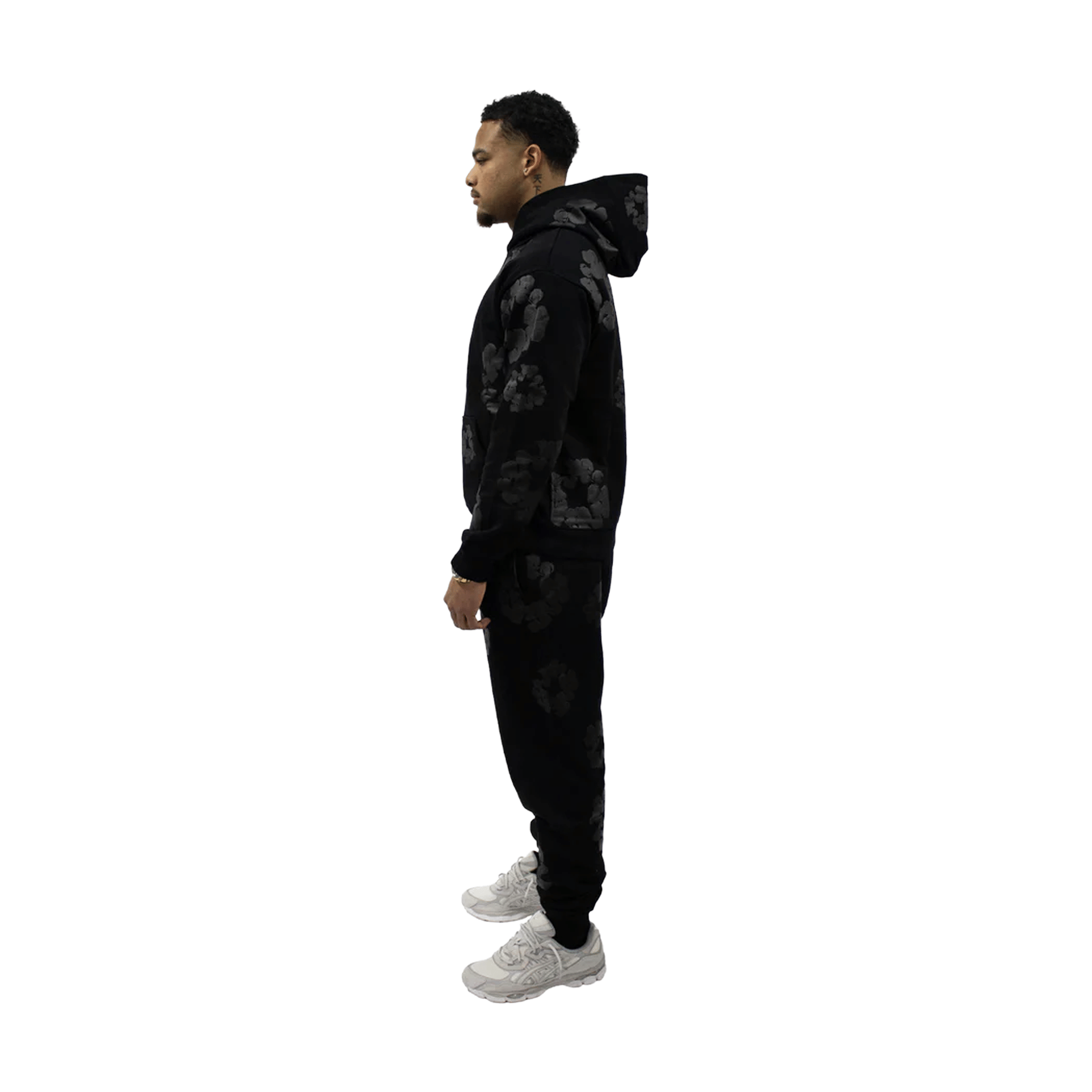 Denim Tears Cotton Wreath Sweatpants Black Monochrome (SS24)