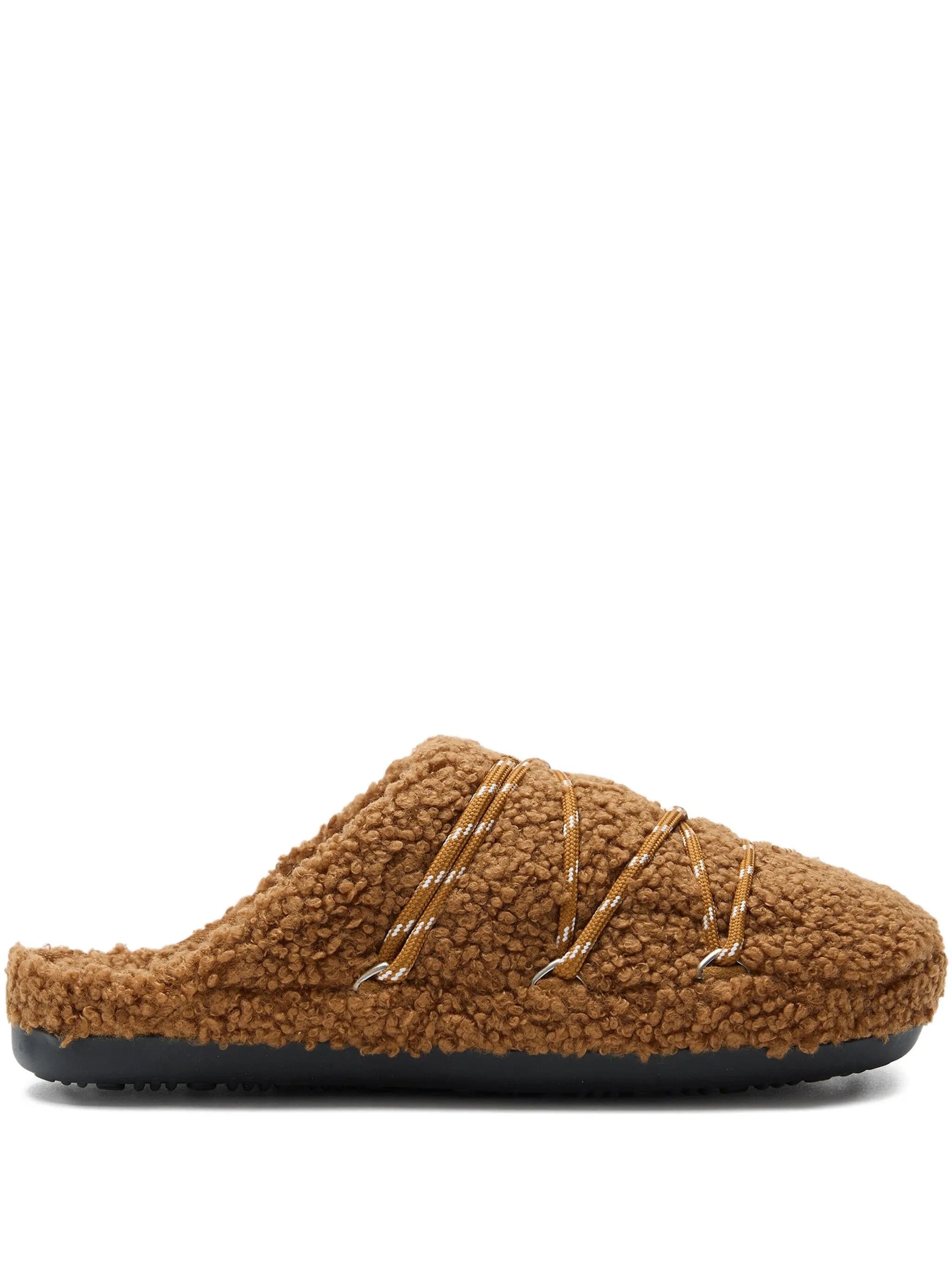 Moon Boot teddy - texture lace - up slides