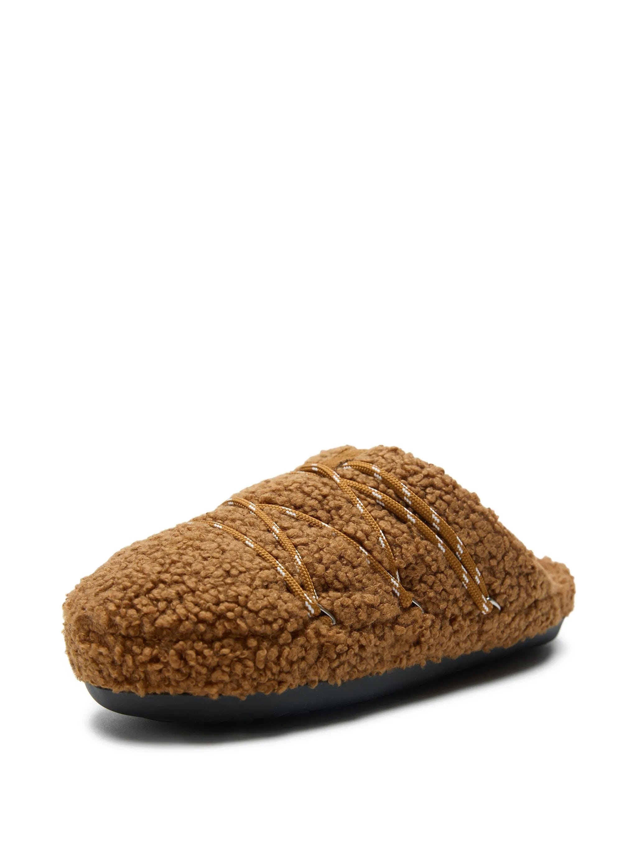 Moon Boot teddy - texture lace - up slides