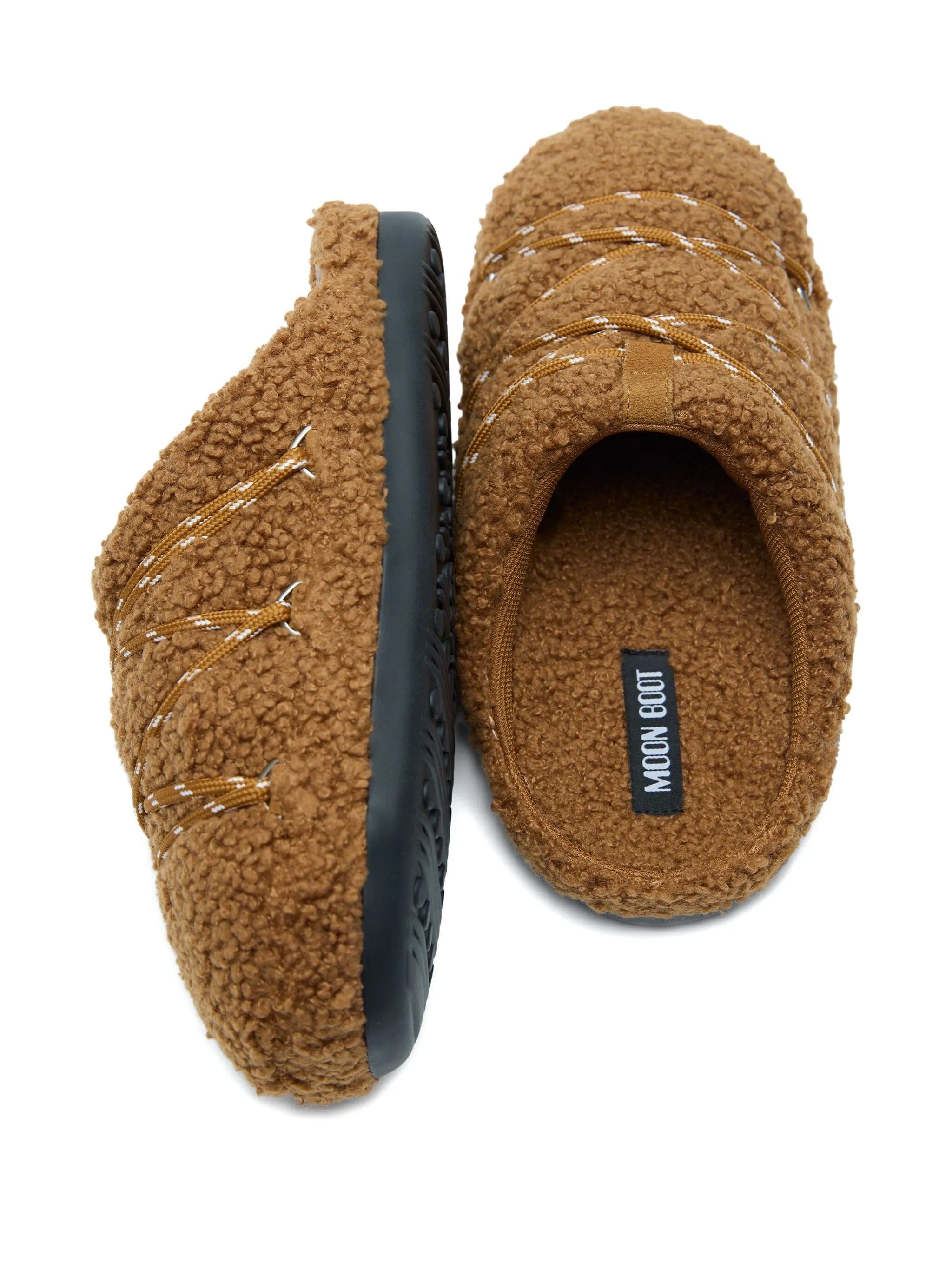Moon Boot teddy - texture lace - up slides