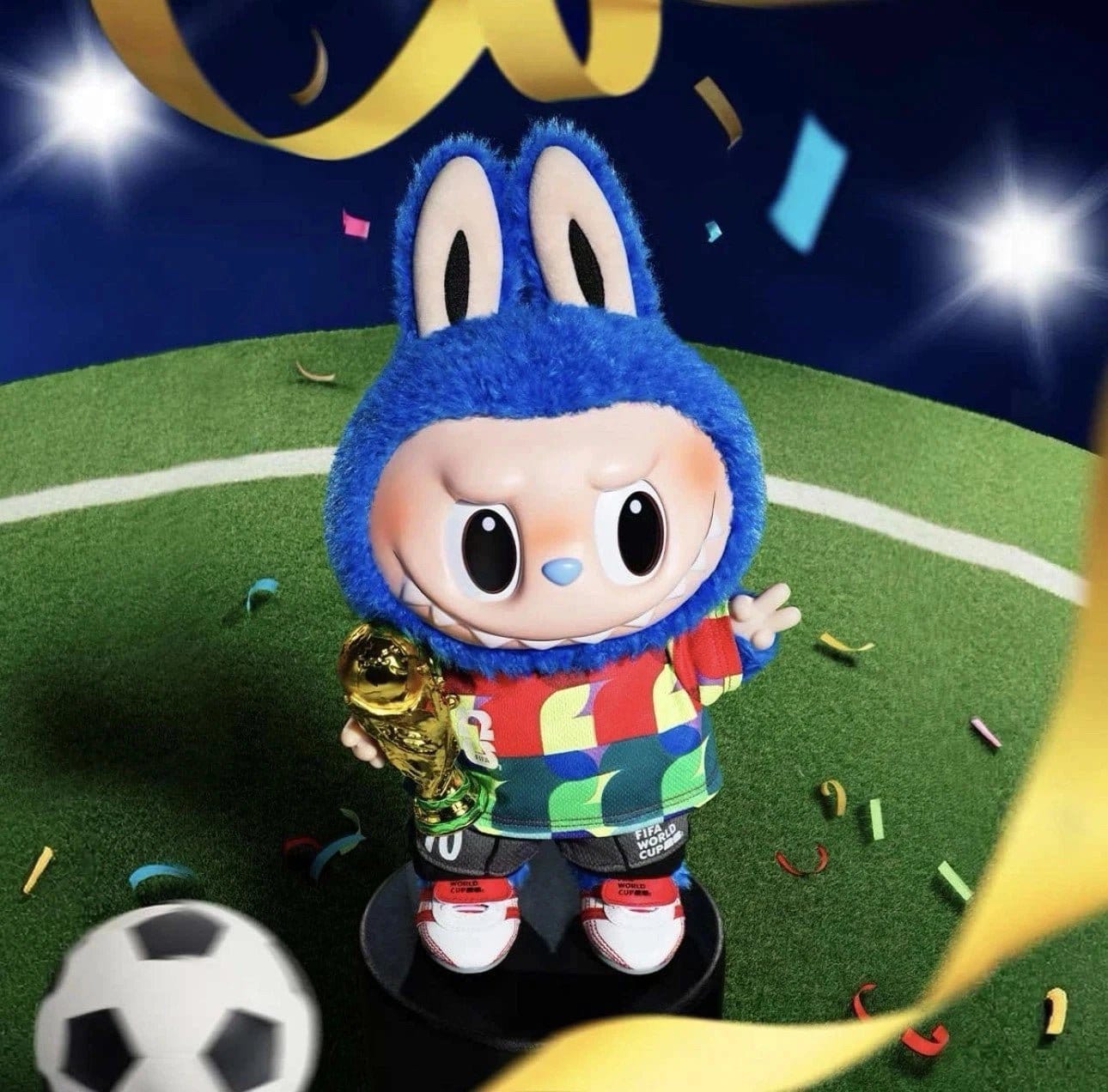 Popmart Pop Mart The Monsters LABUBU - FIFA World Cup CATCH THE WIN 100% Authentic