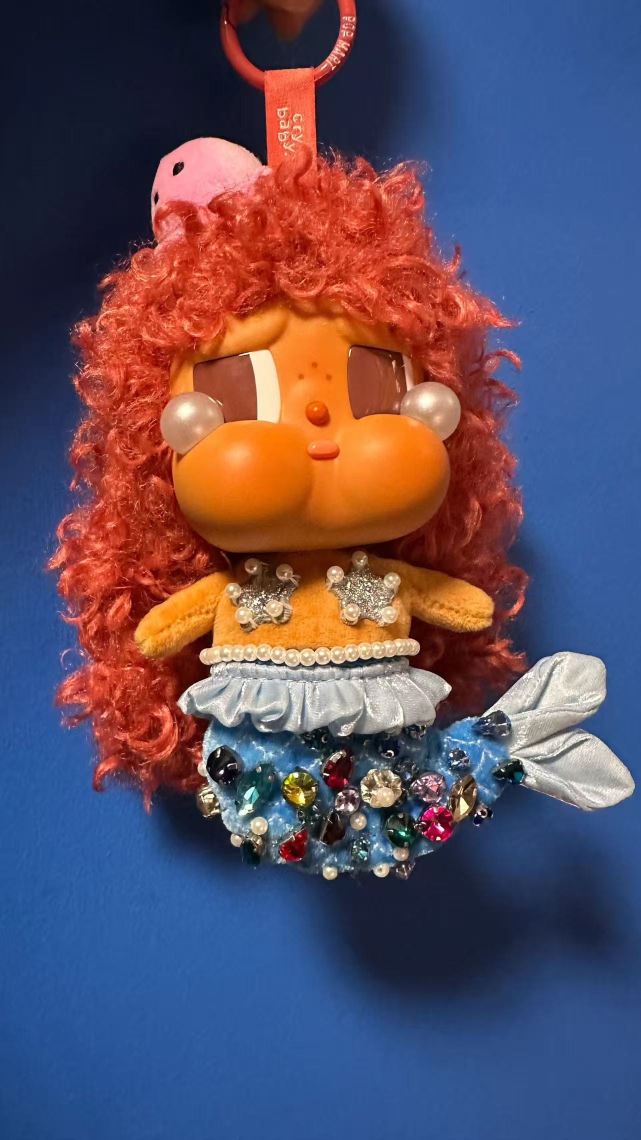 PRINCESS LABUBU Authentic Custom Keychain Doll | Mermaid Princess Style | Gemstone Embellished | Hand - Modified | Collector Charm