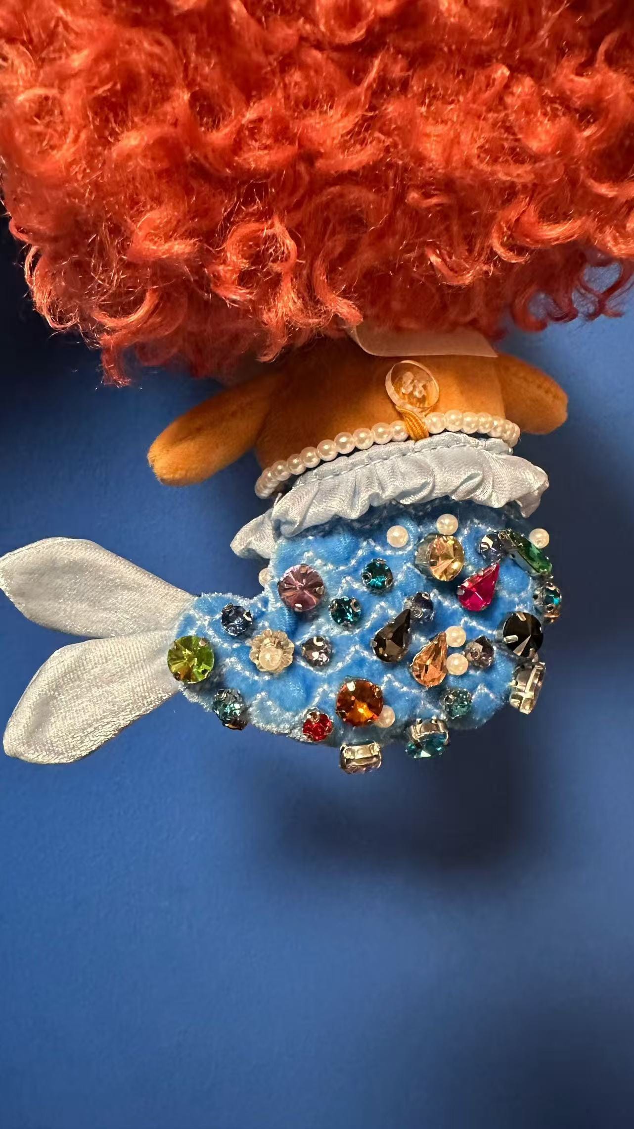PRINCESS LABUBU Authentic Custom Keychain Doll | Mermaid Princess Style | Gemstone Embellished | Hand - Modified | Collector Charm
