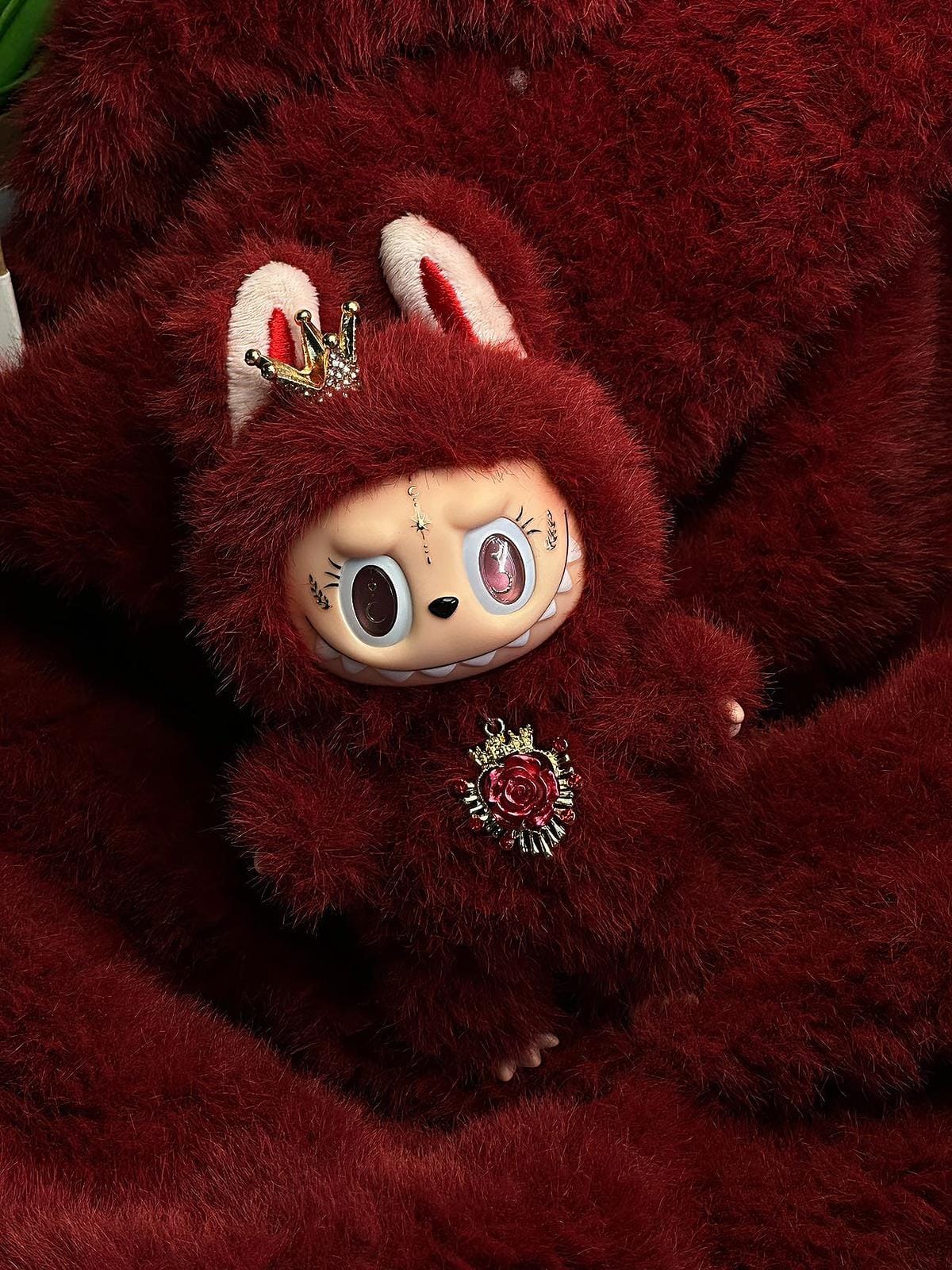 HANDMADE Red Queen labubu – Handmade Plush Doll