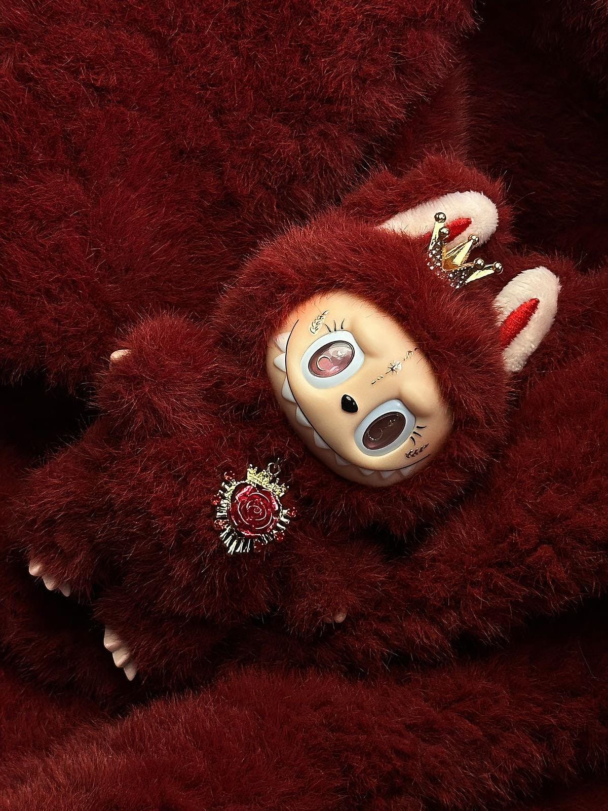 HANDMADE Red Queen labubu – Handmade Plush Doll