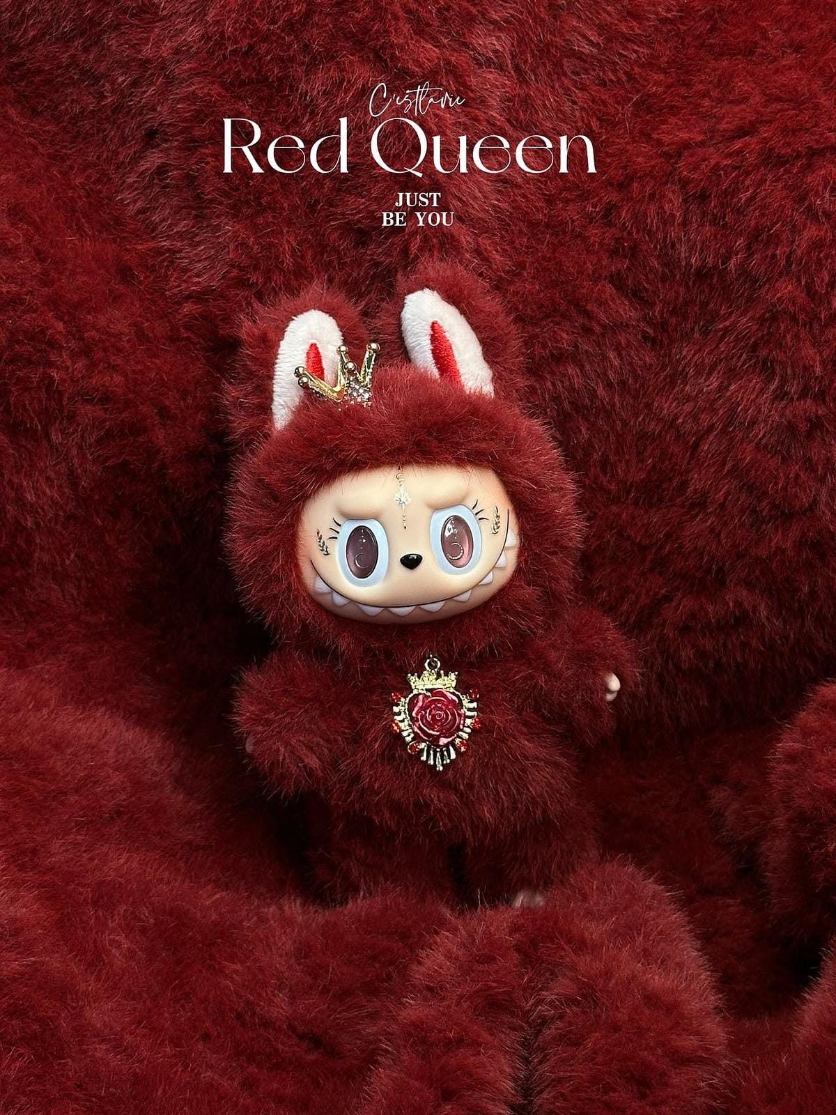 HANDMADE Red Queen labubu – Handmade Plush Doll