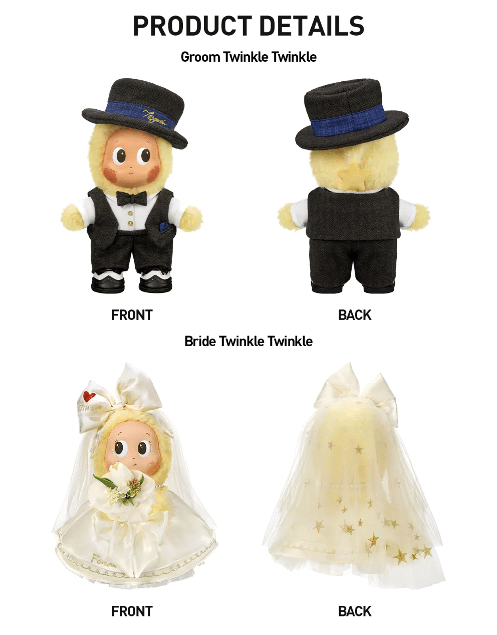 Pop Mart (labubu) Pop Mart Twinkle Twinkle Crush On You Series Vinyl Plush Doll Gift Box