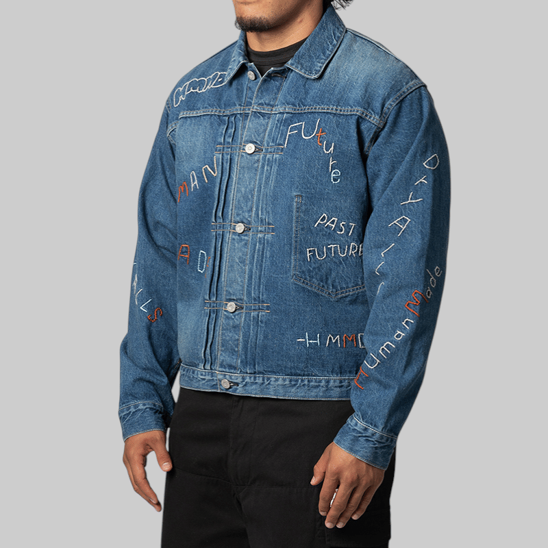 Human Made Embroidered Denim Work Jacket - Indigo