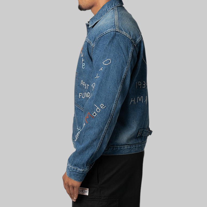 Human Made Embroidered Denim Work Jacket - Indigo