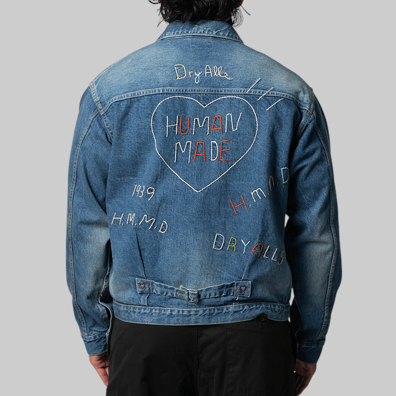 Human Made Embroidered Denim Work Jacket - Indigo