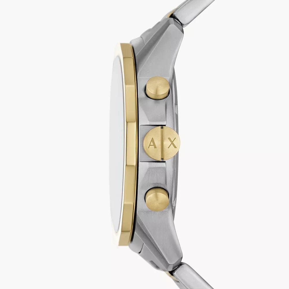 Armani Exchange Men's Chronograph Two - Tone Stainless Steel Watch and Bracelet Set