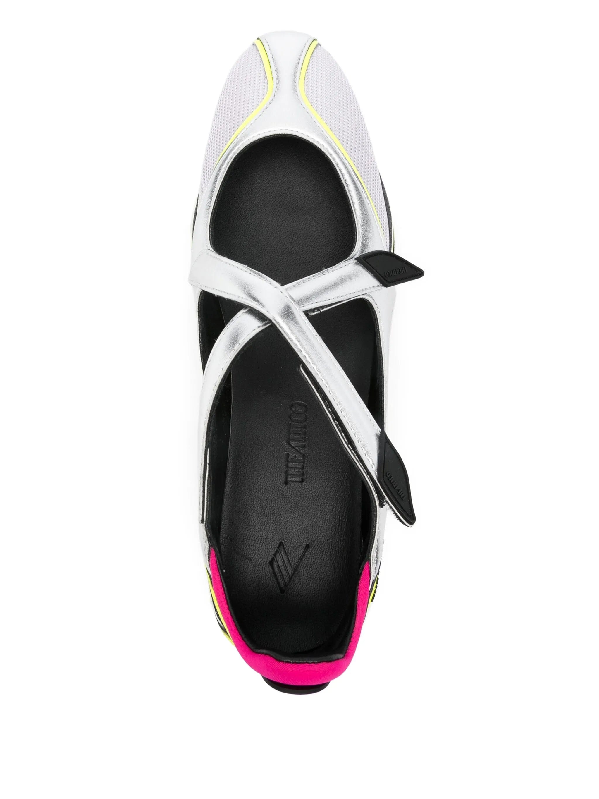 The Attico Floor 01 holographic ballet flats