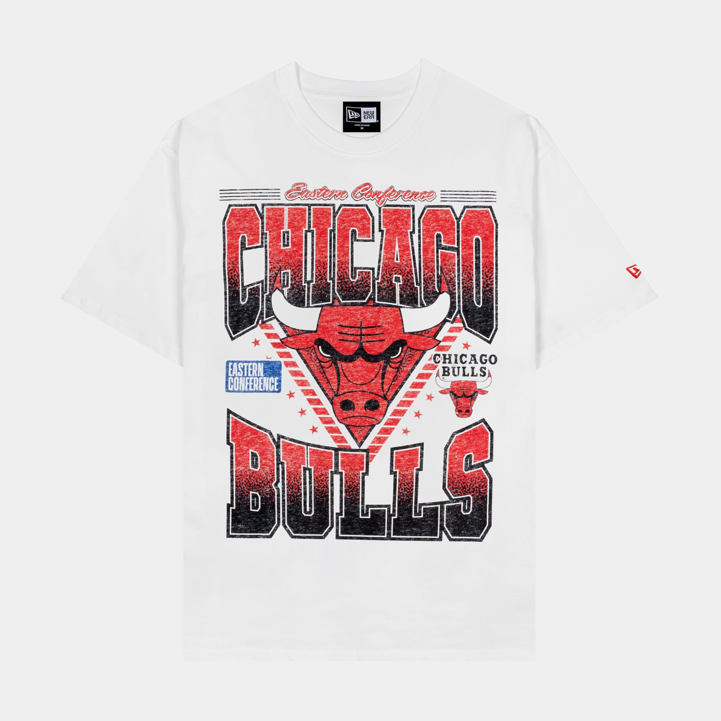 NEW ERA Chicago Bulls Mens Short Sleeve Shirt (White/Red)