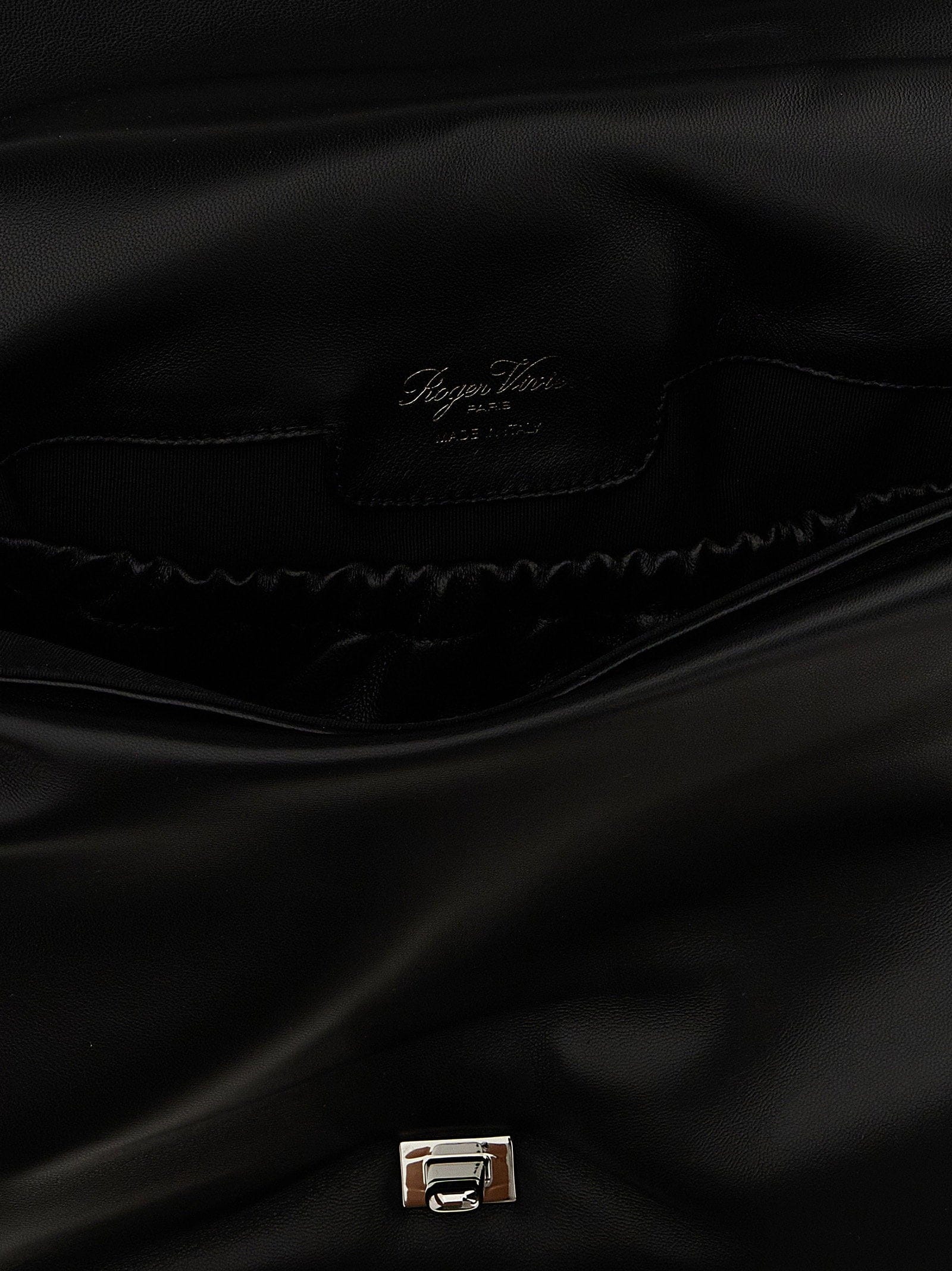 Roger Vivier Viv Choc Shoulder Bag — Black