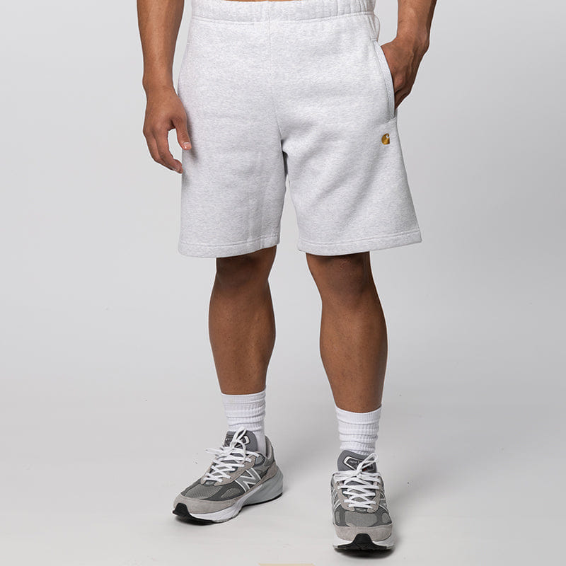 Carhartt WIP Chase Sweat Short - Ash Heather/Gold