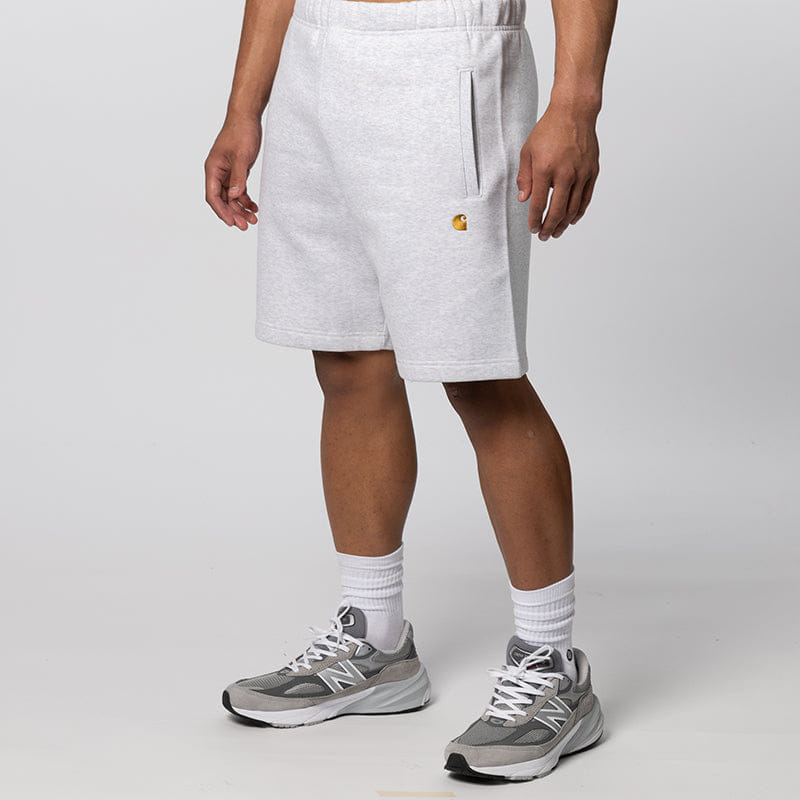 Carhartt WIP Chase Sweat Short - Ash Heather/Gold