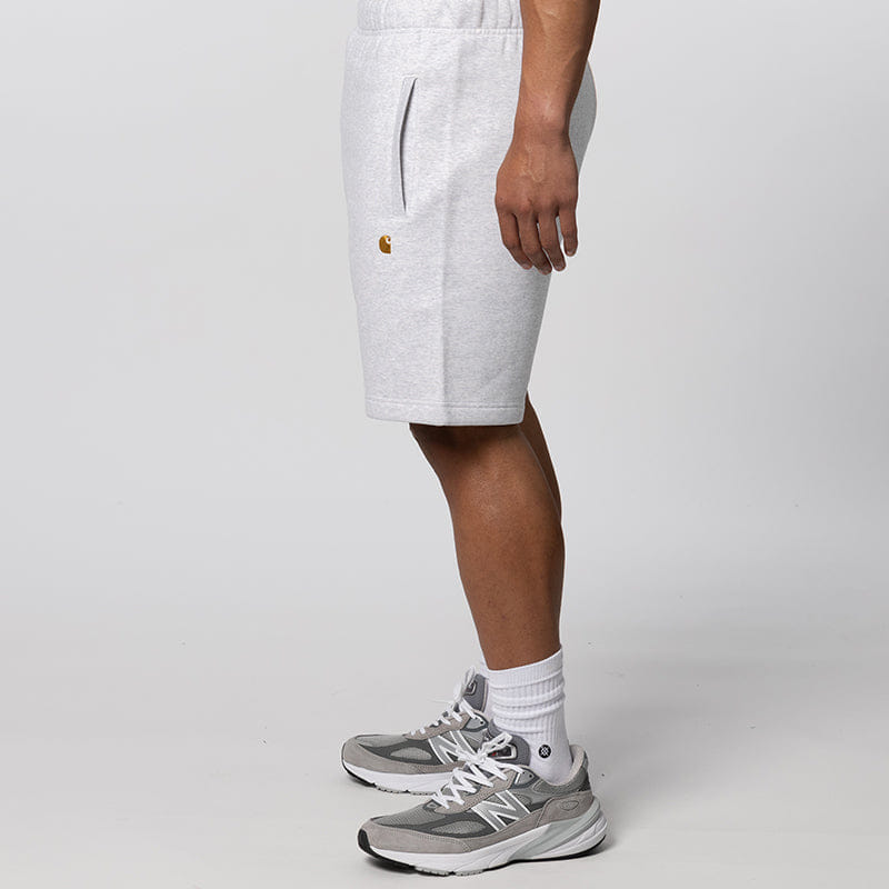 Carhartt WIP Chase Sweat Short - Ash Heather/Gold