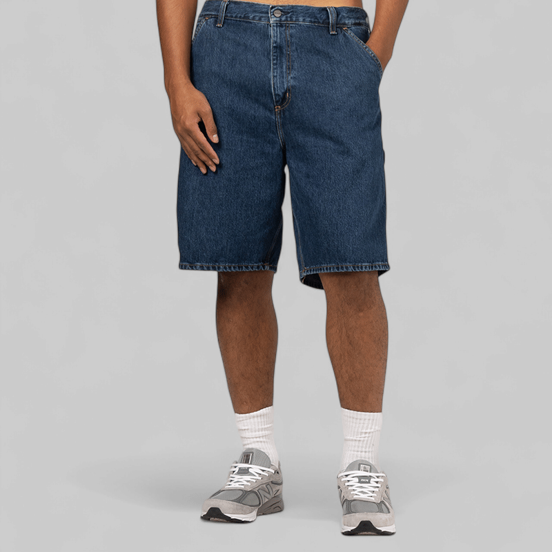 Carhartt WIP Single Knee Short - Blue (Stone Washed)