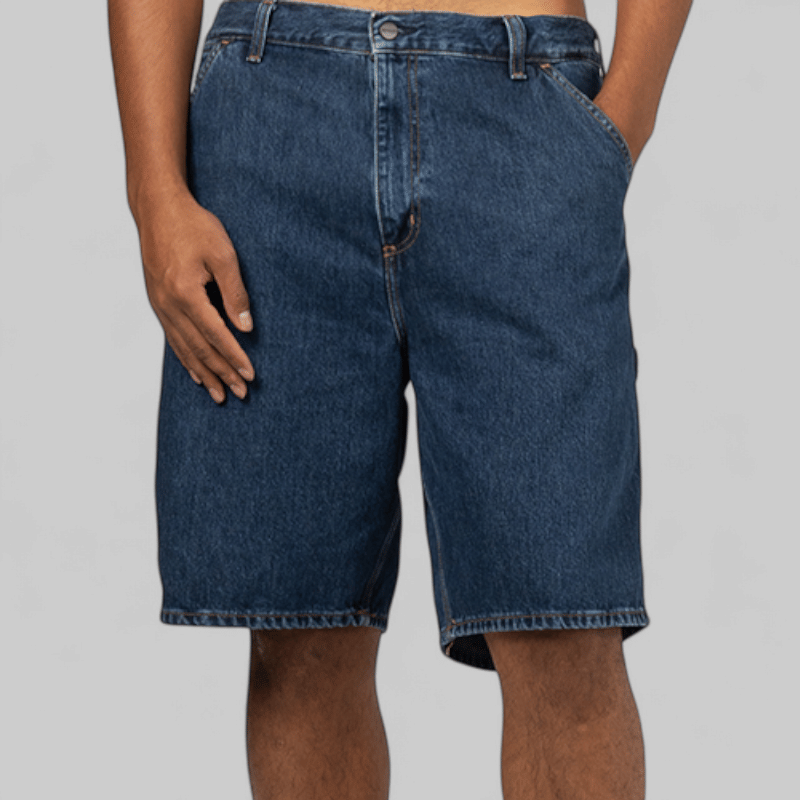 Carhartt WIP Single Knee Short - Blue (Stone Washed)