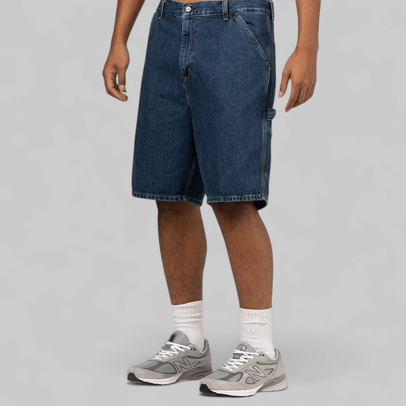 Carhartt WIP Single Knee Short - Blue (Stone Washed)