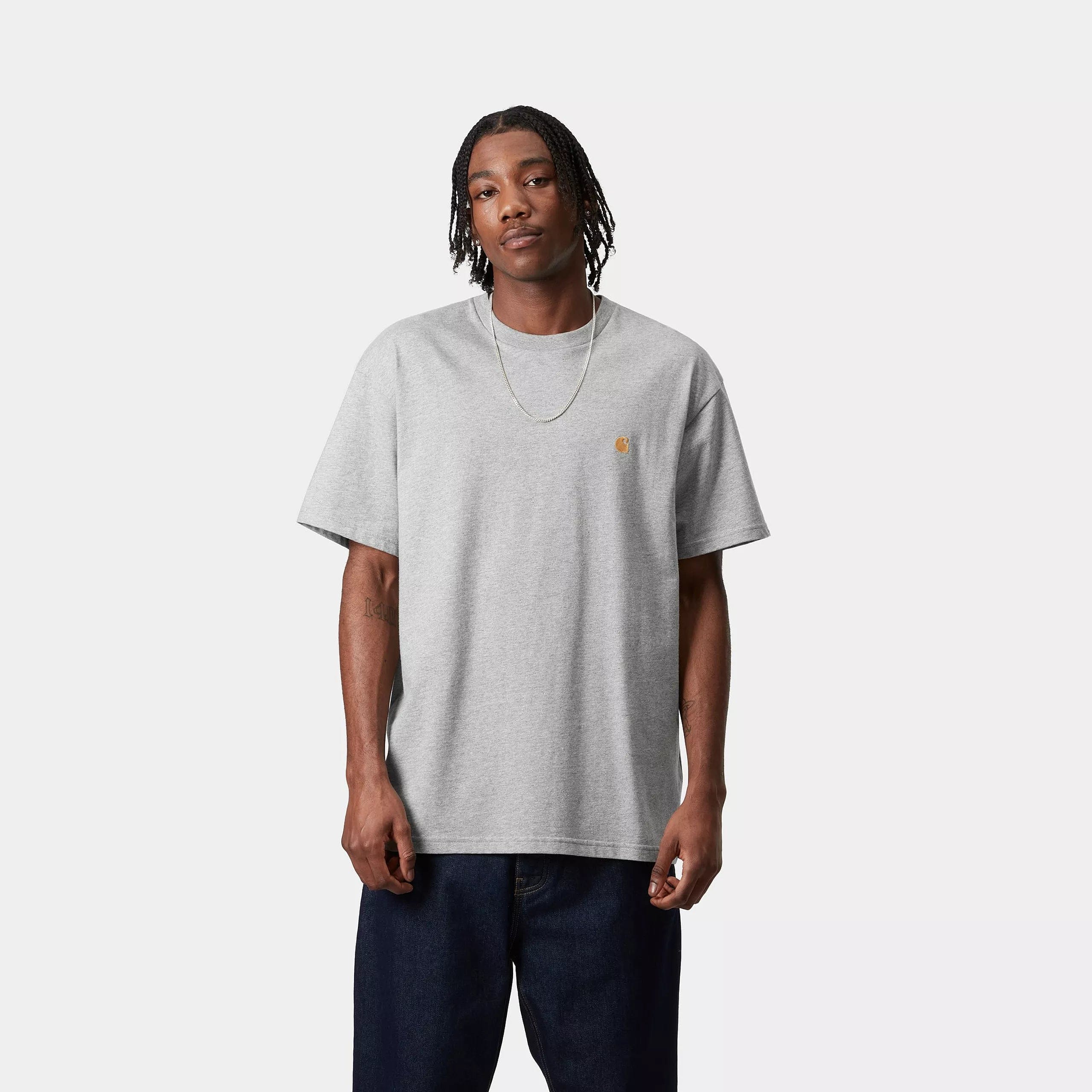 Carhartt WIP Chase T - Shirt - Grey Heather