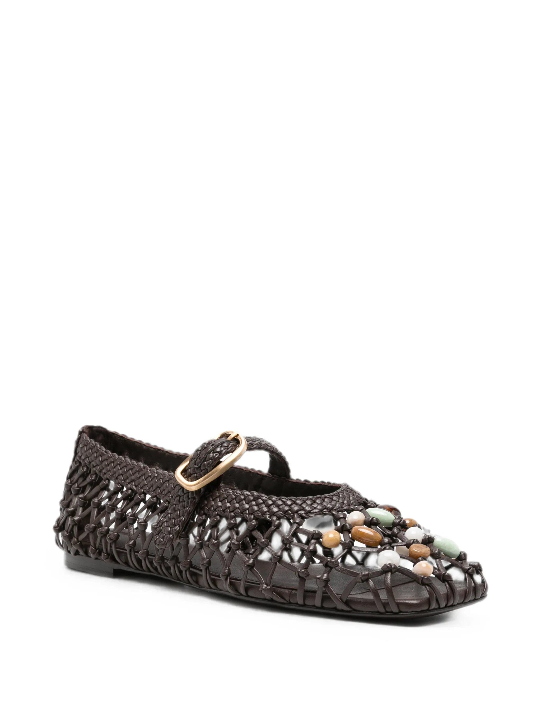 Cult Gaia Mercier bead - embellished ballet flats
