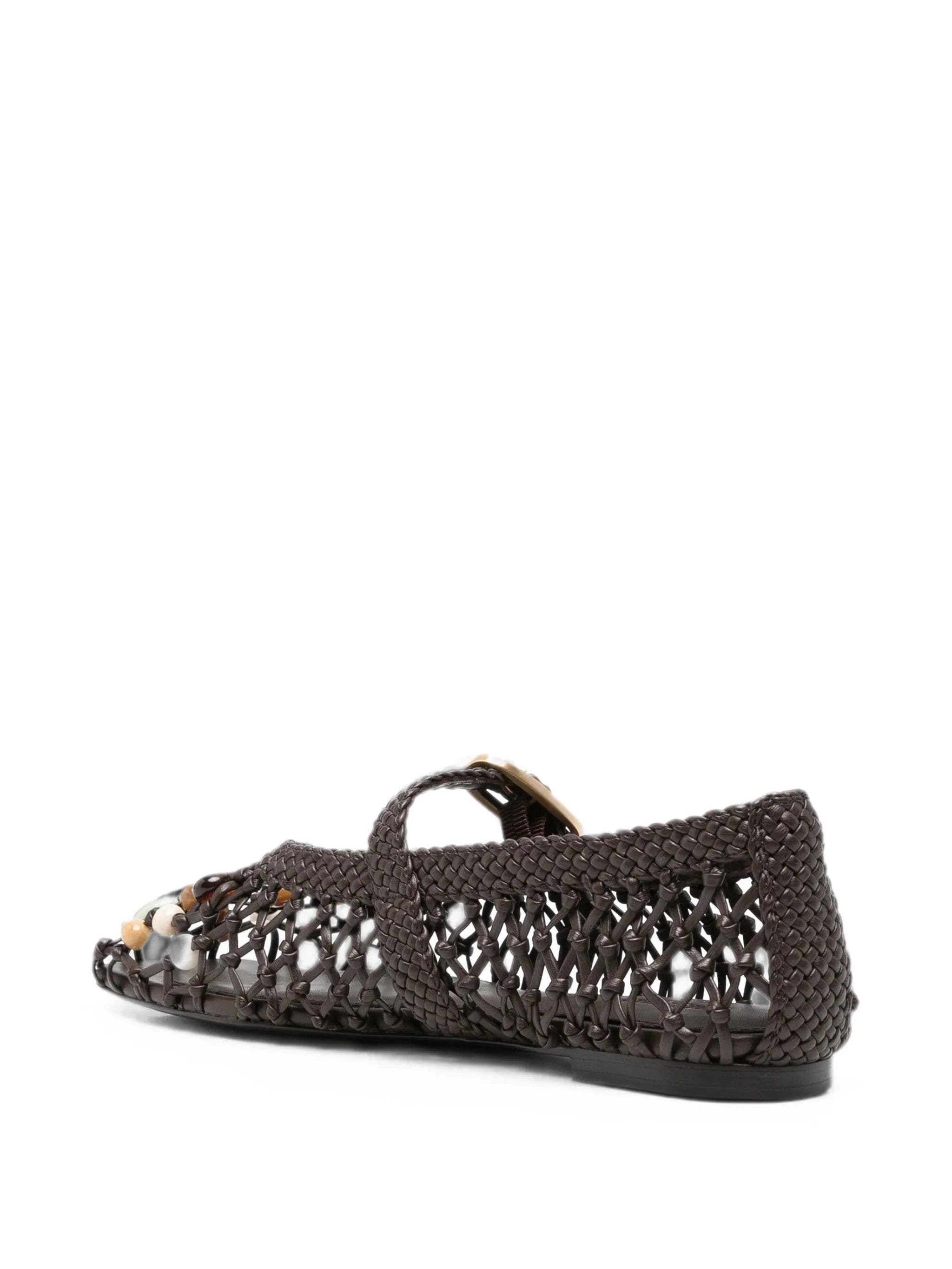 Cult Gaia Mercier bead - embellished ballet flats