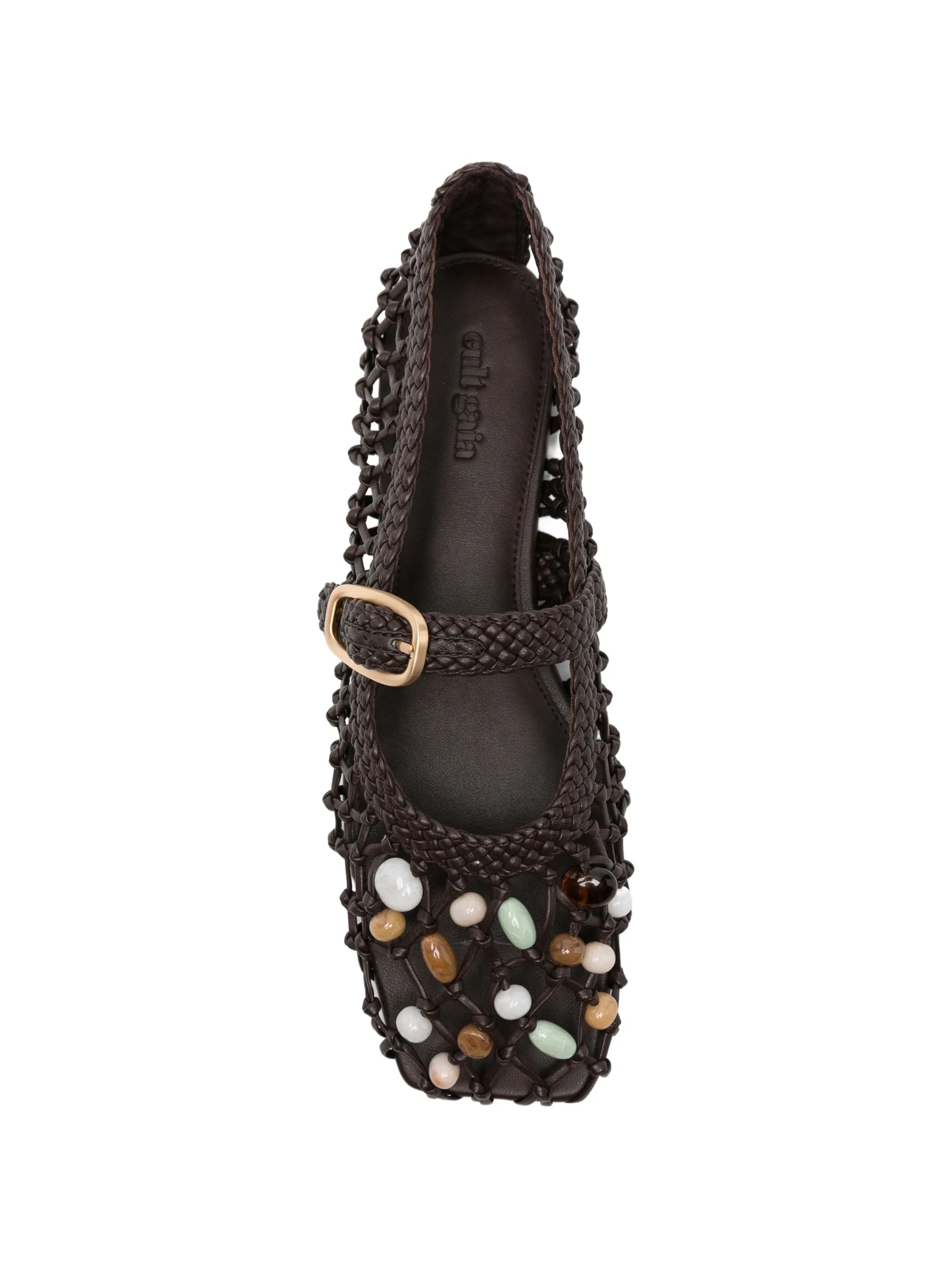 Cult Gaia Mercier bead - embellished ballet flats