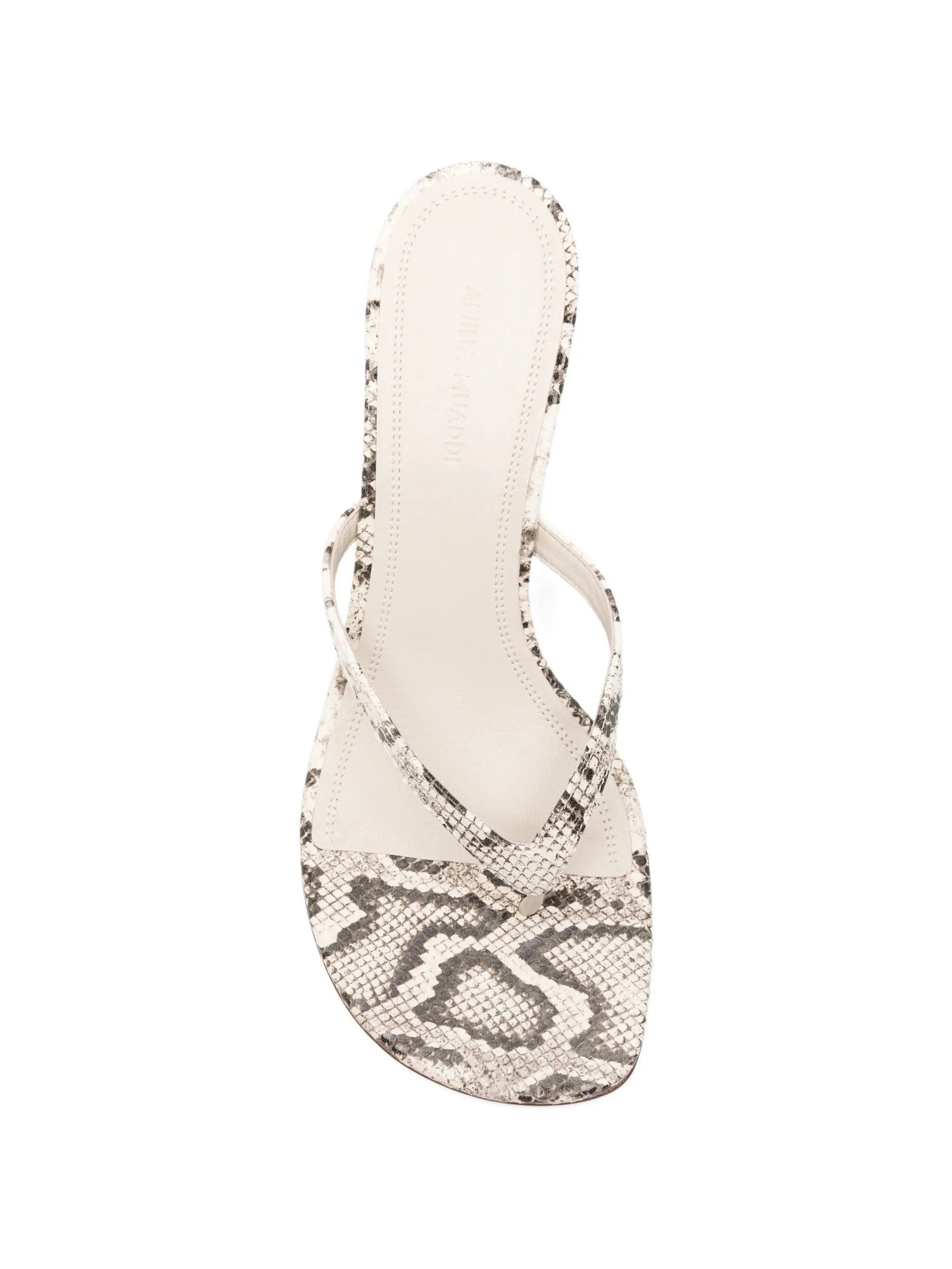 Amina Muaddi Juliette snake - effect sandals