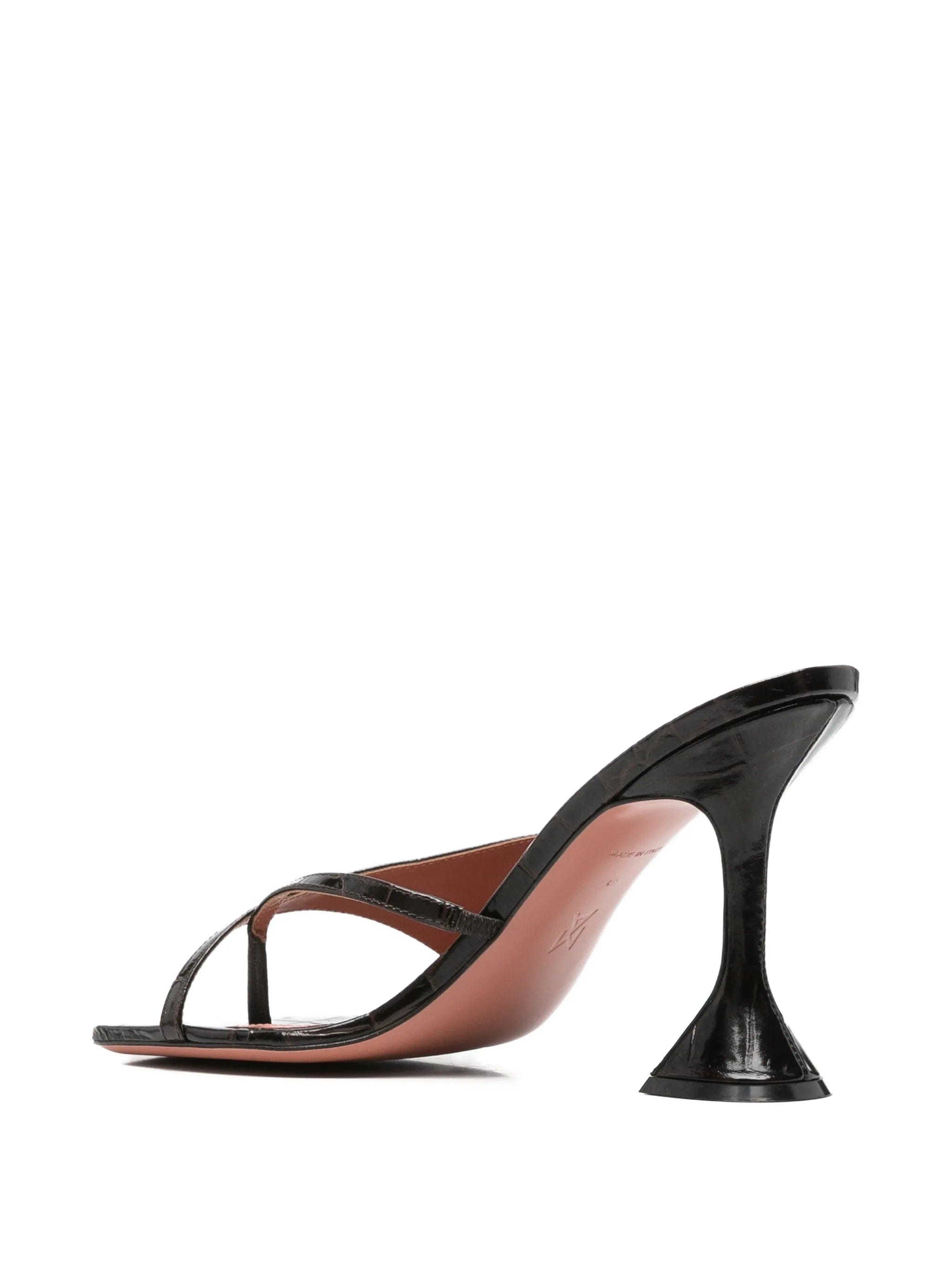 Amina Muaddi Shiona croc - effect sandals